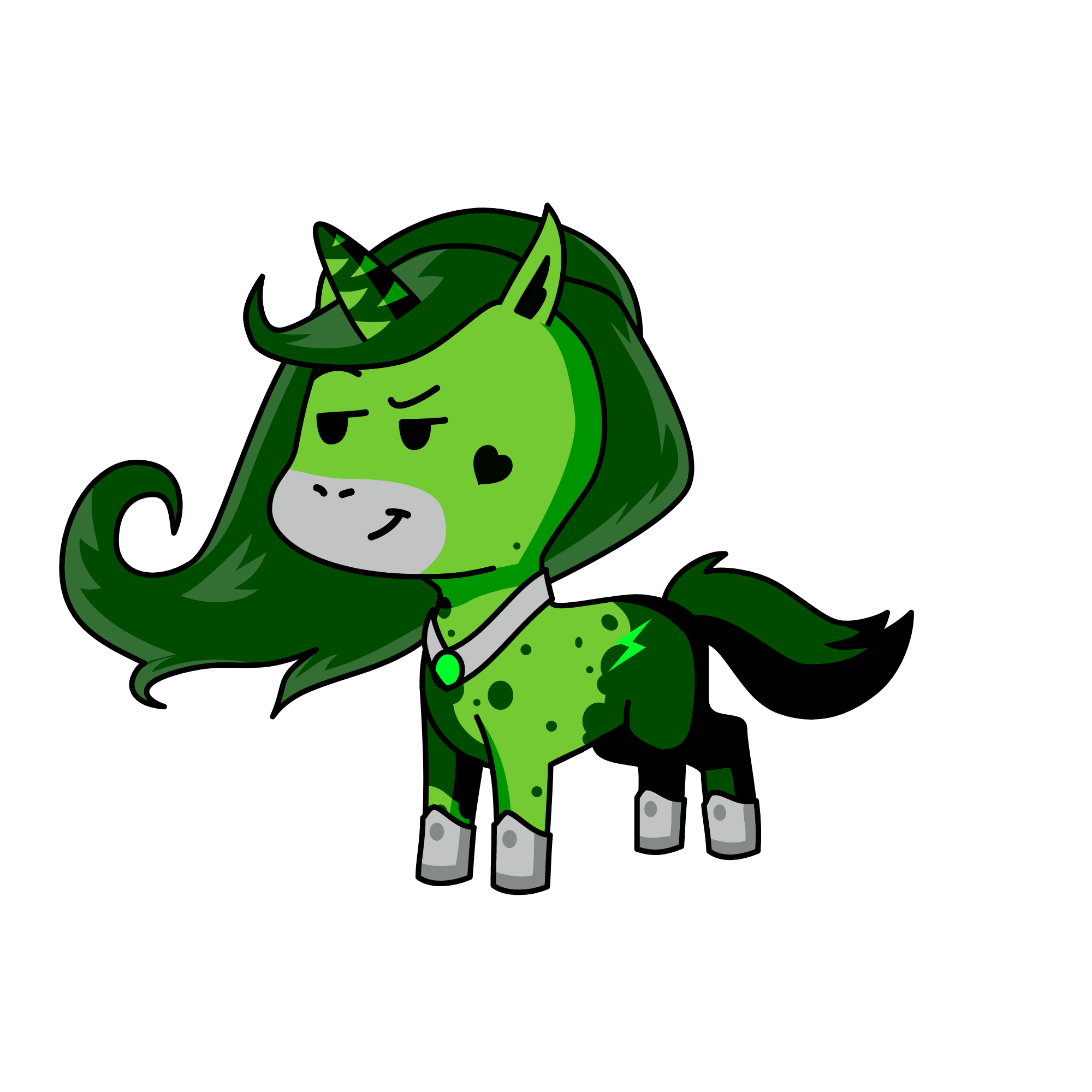 Slytherin unicorn, the unicorn