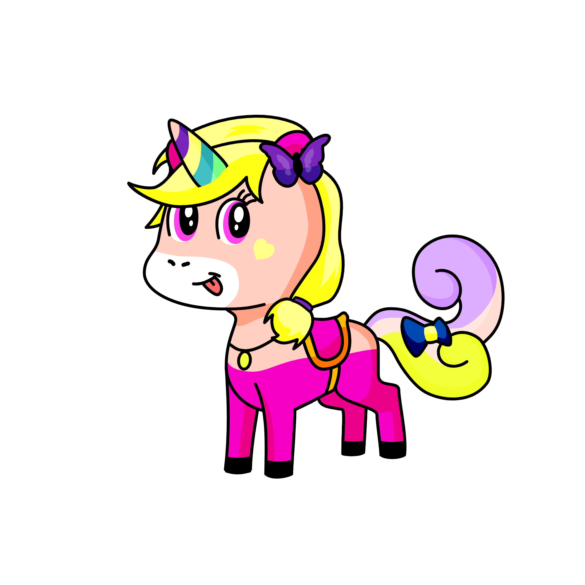 Rainbow, the unicorn