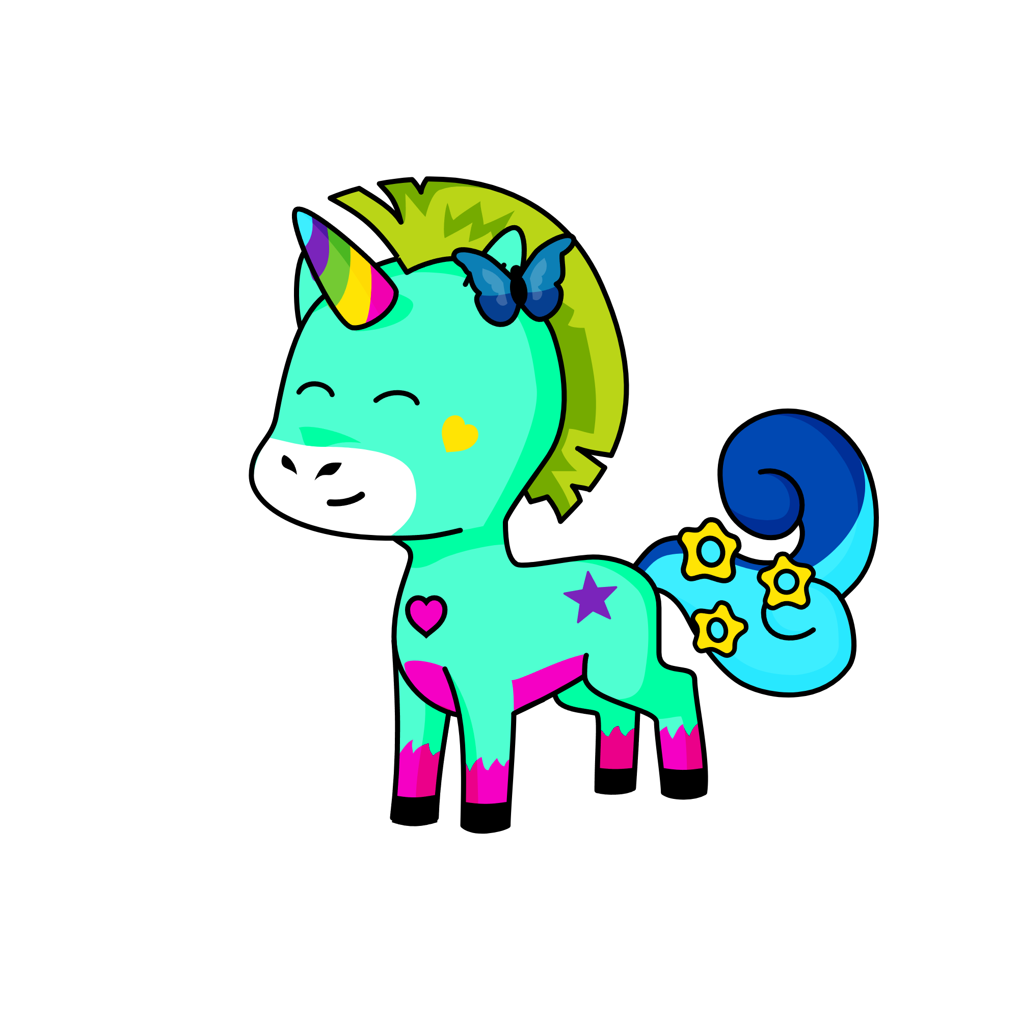 レインボーハッピーユニコーン, the unicorn