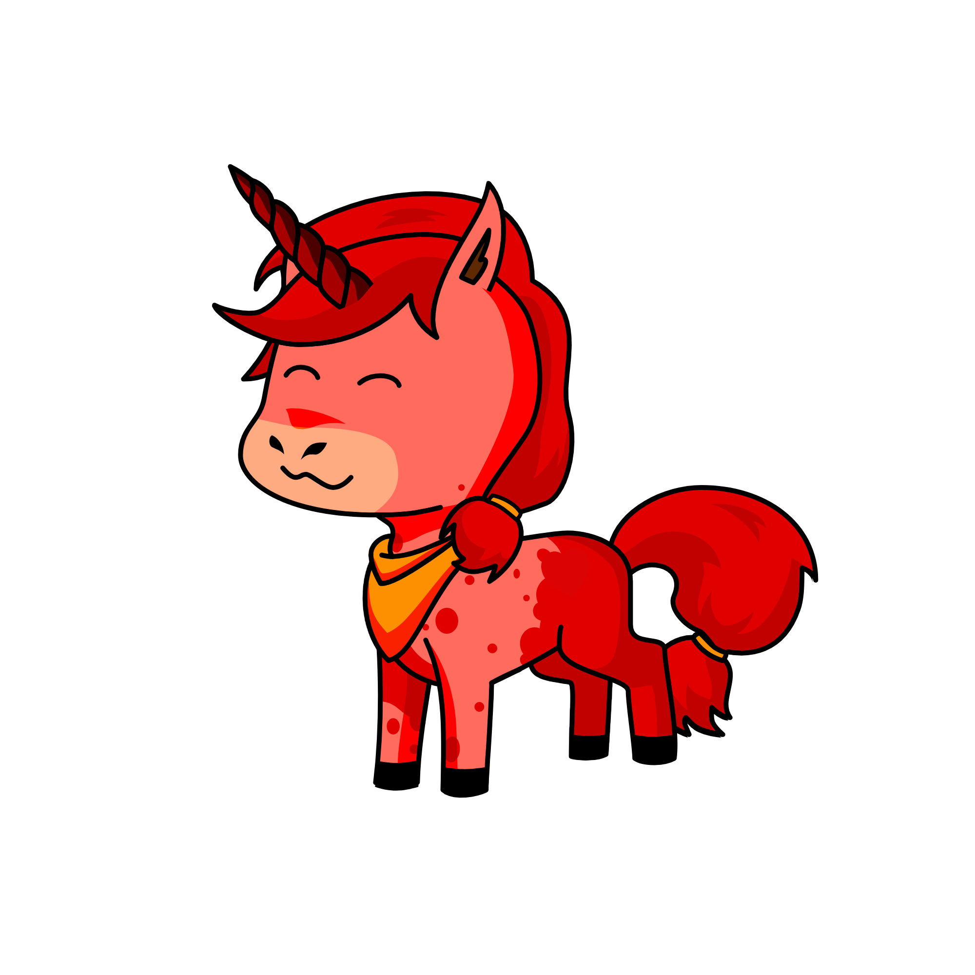 red, the unicorn