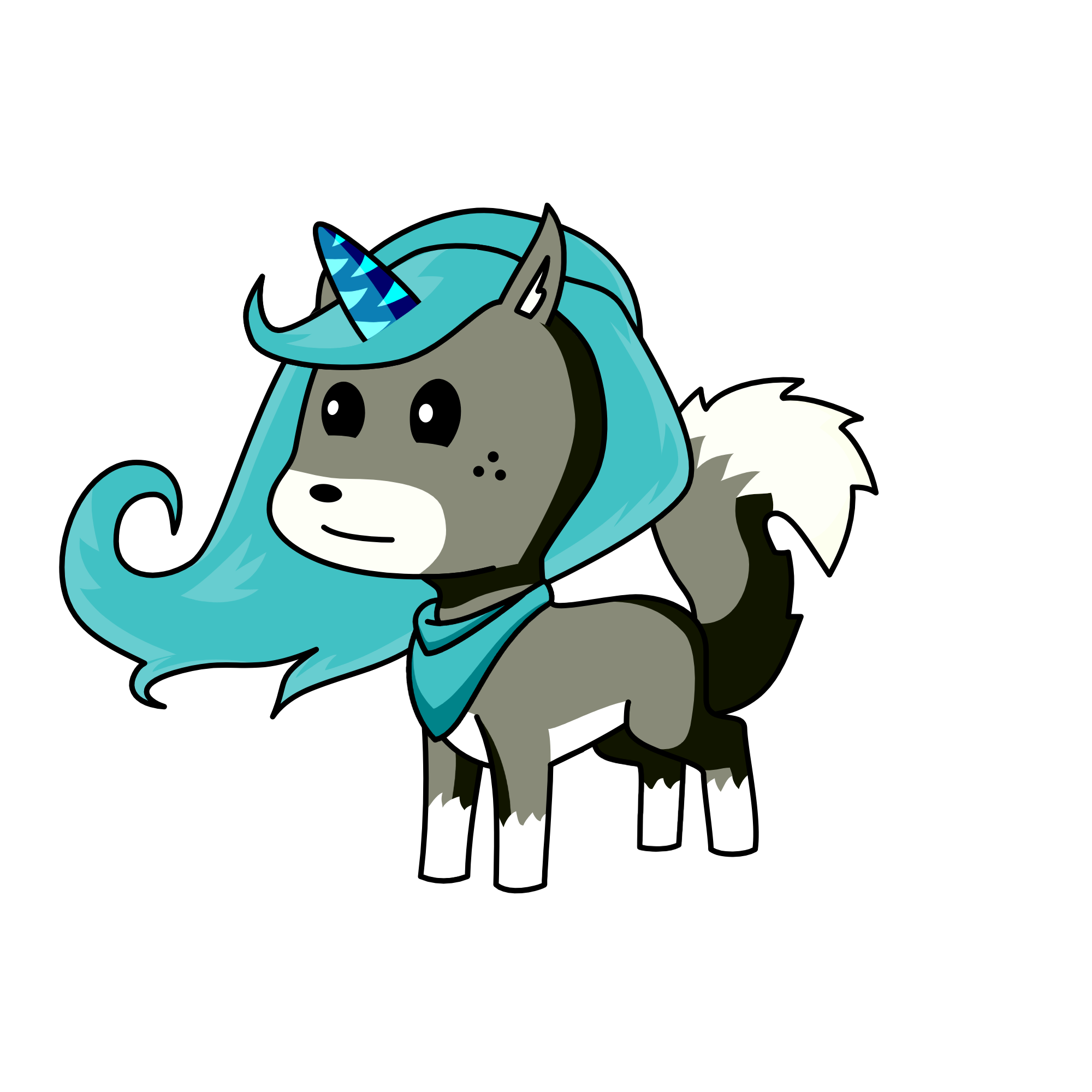 Ice Wolf pony(Wolfie), the unicorn