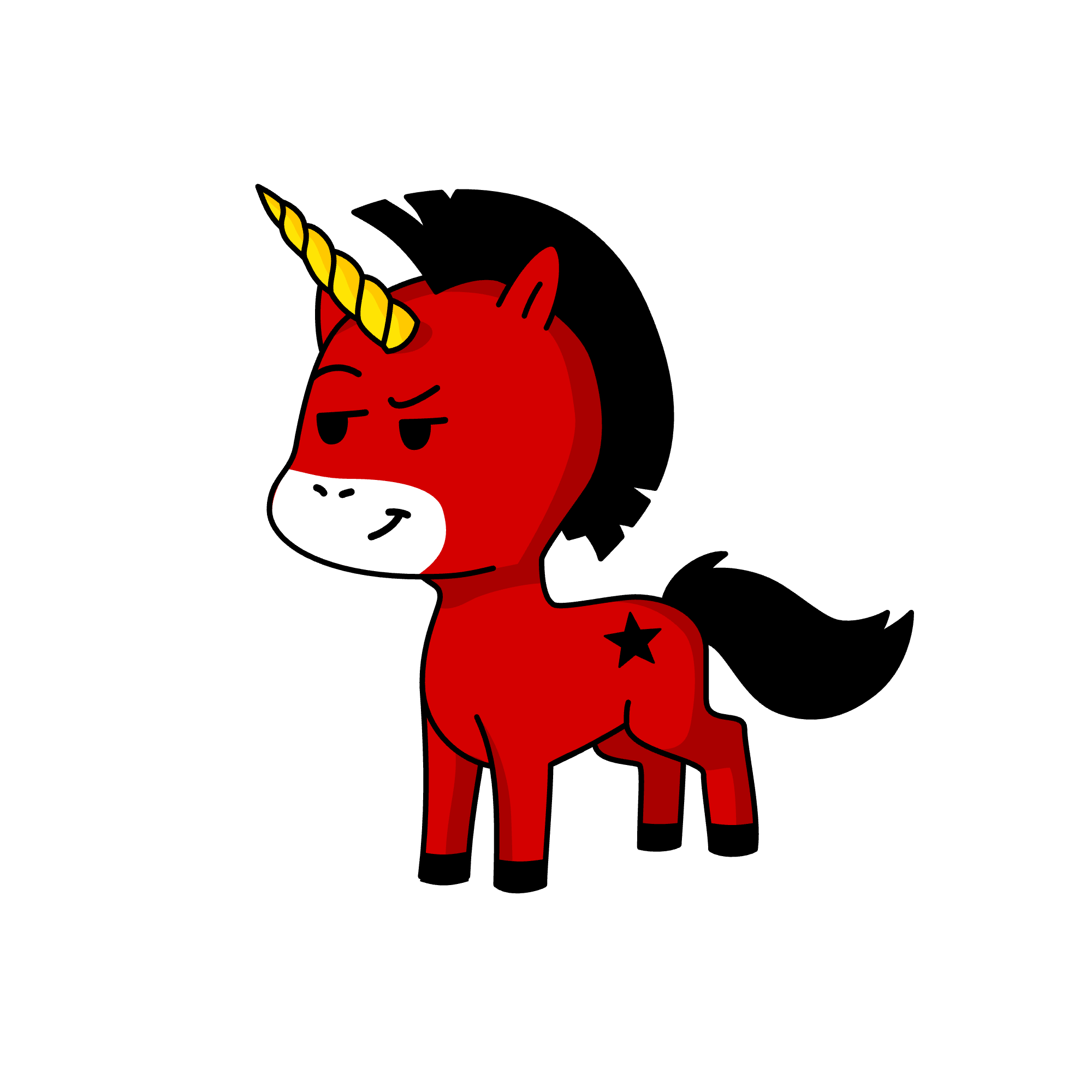 Aaron as a unicorn, the unicorn