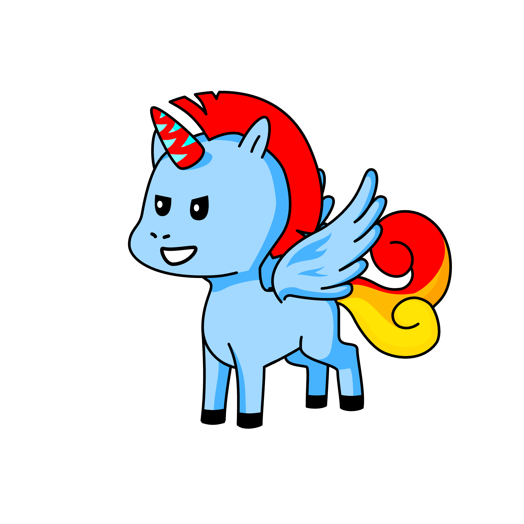 Rainbow Dash, the unicorn