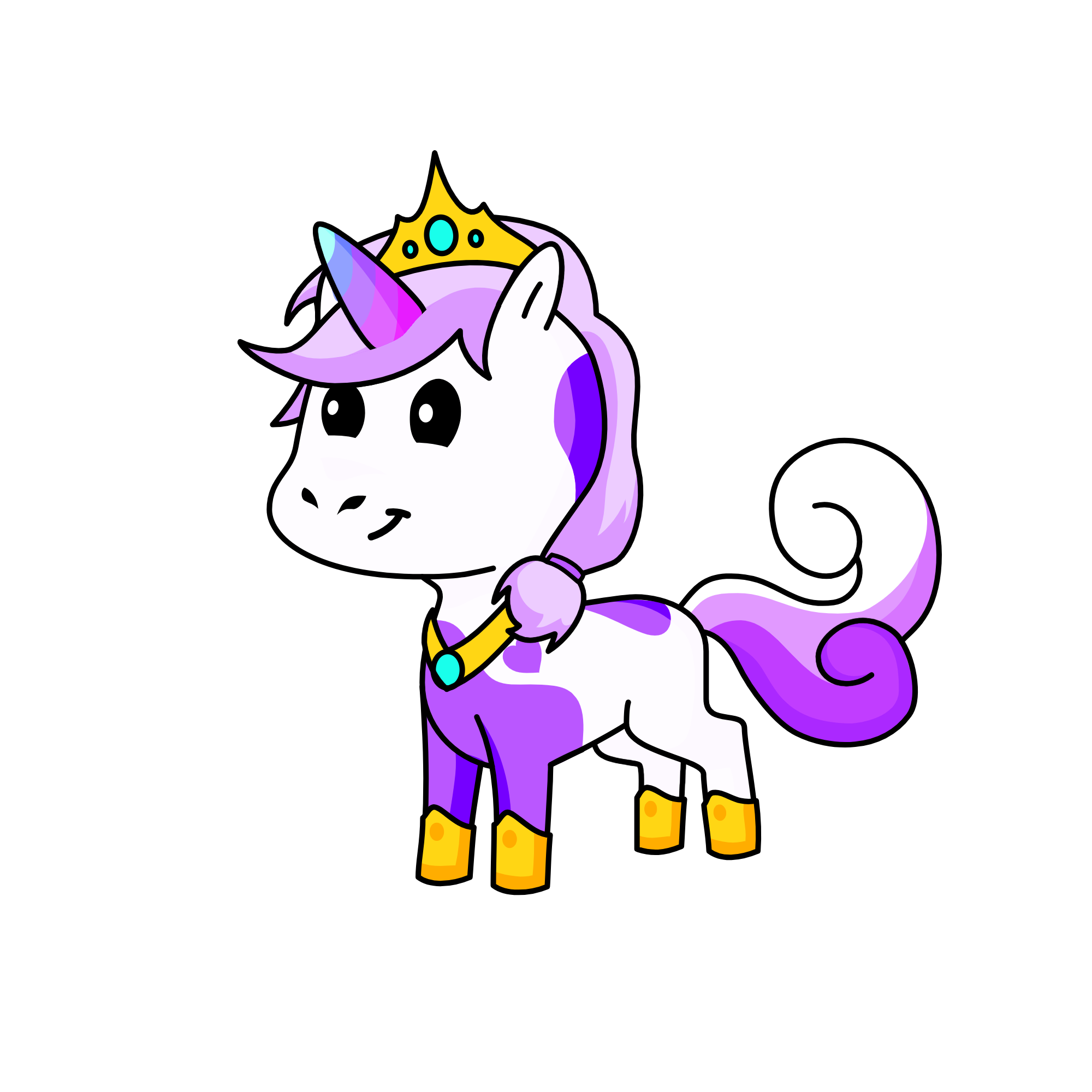 Adventurous Princess Indigo, the unicorn
