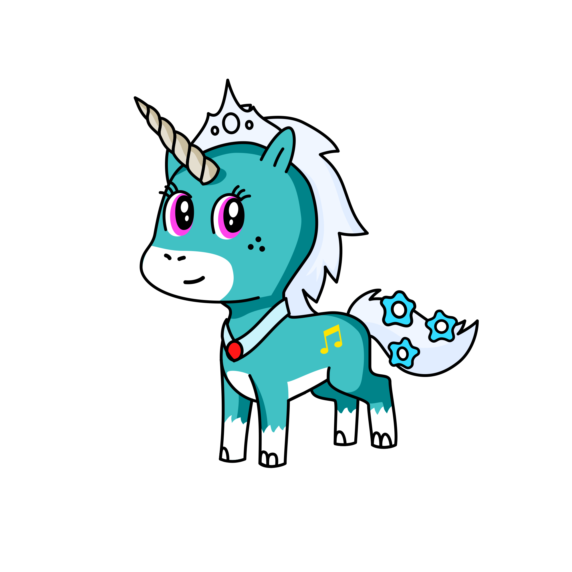 Queen of snow, the unicorn