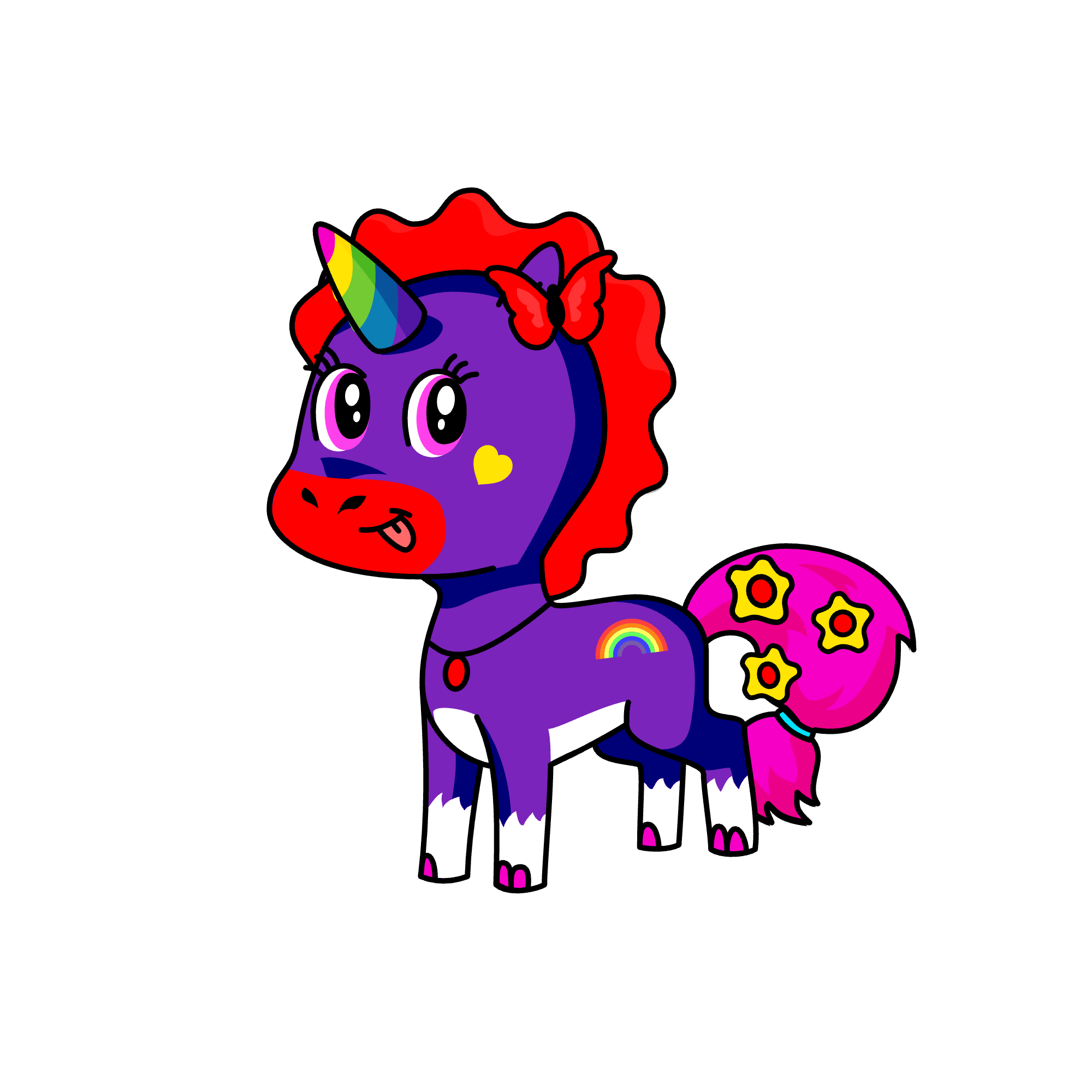 Purpley, the unicorn