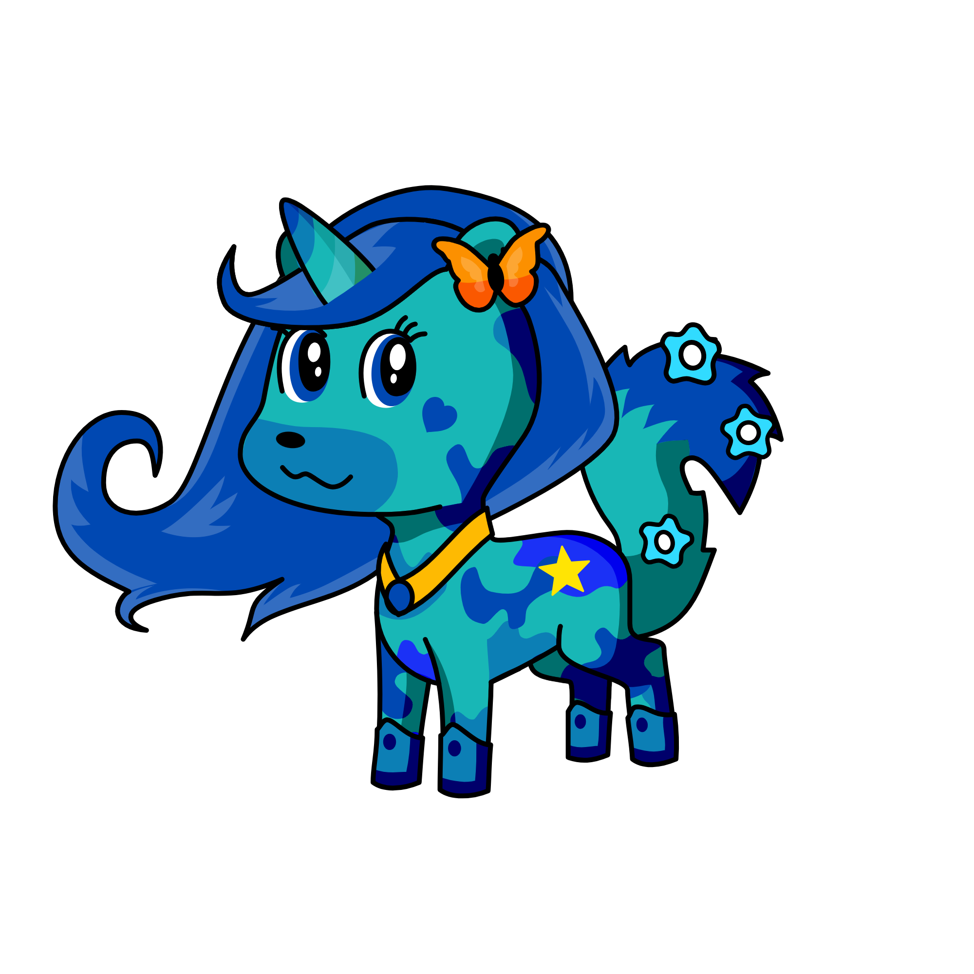 Blueberry Kiss, the unicorn