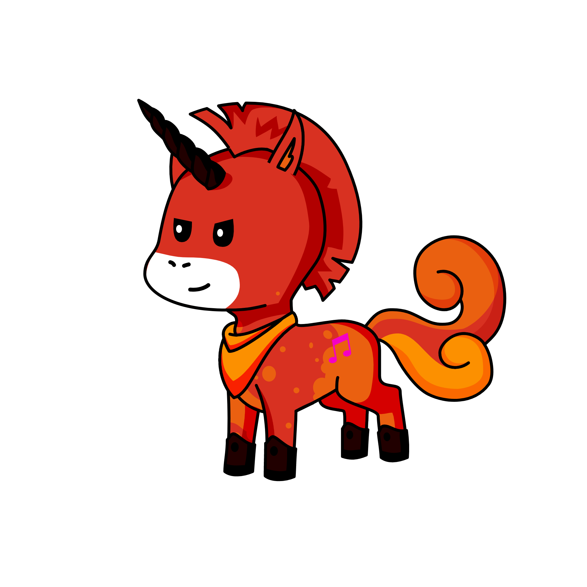 flame, the unicorn