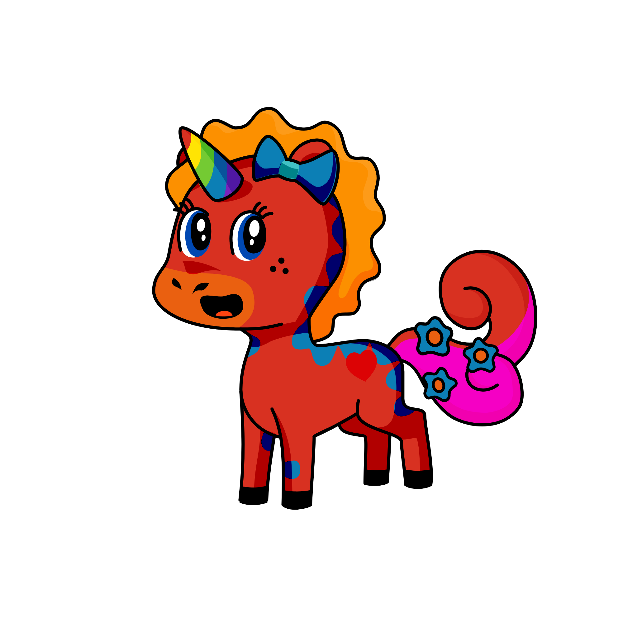 Rainbow, the unicorn