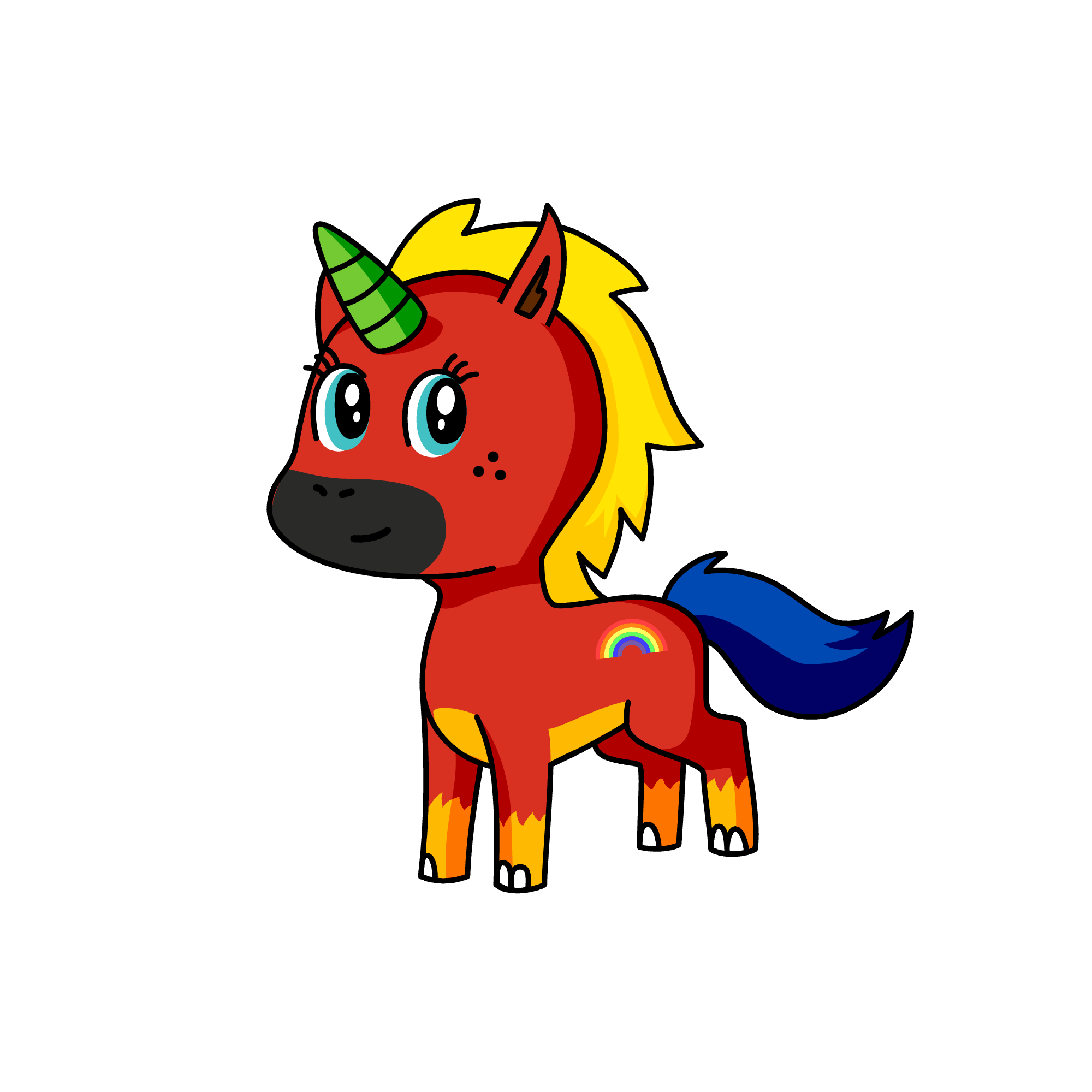 Owen's pet Uni, the unicorn