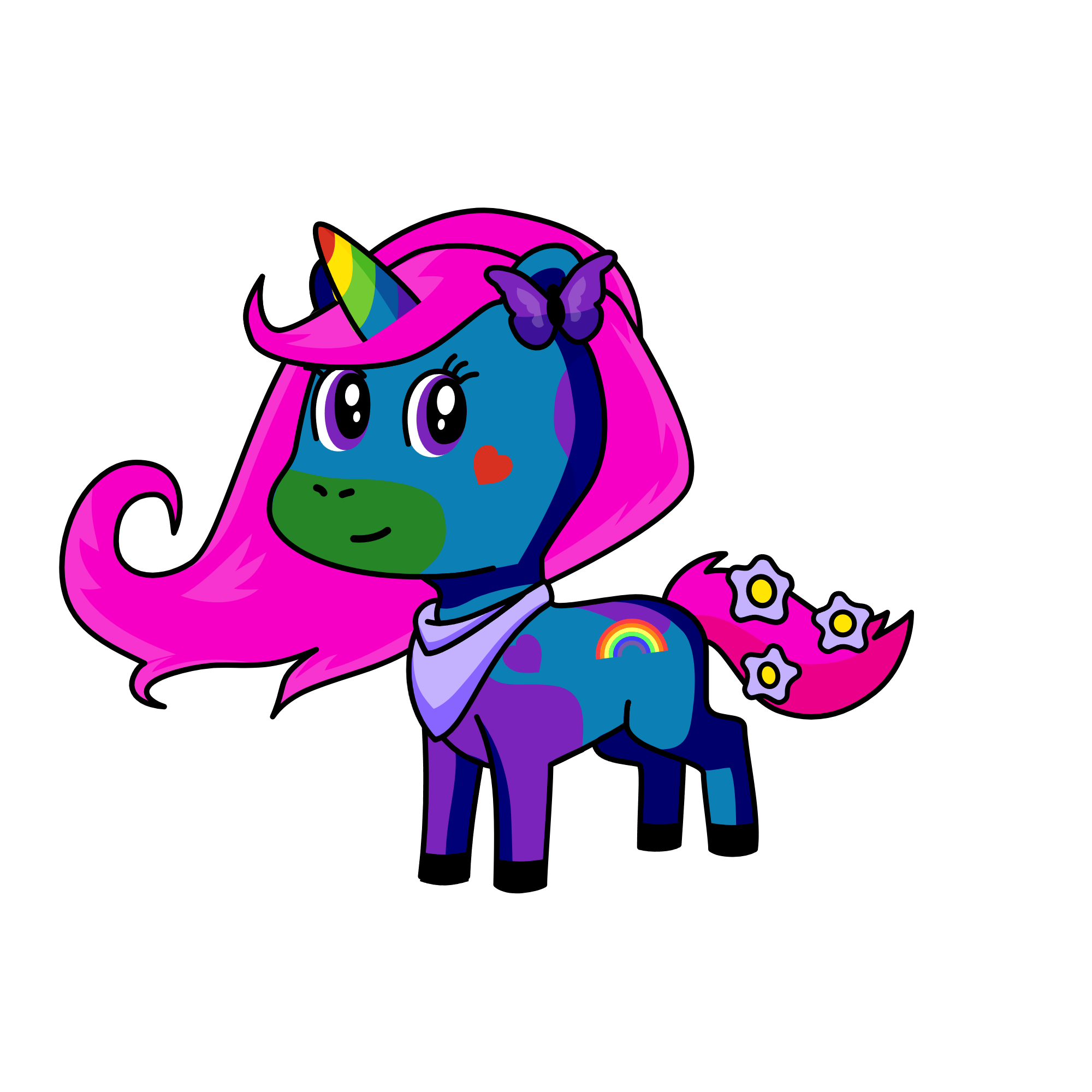 Rainbow, the unicorn