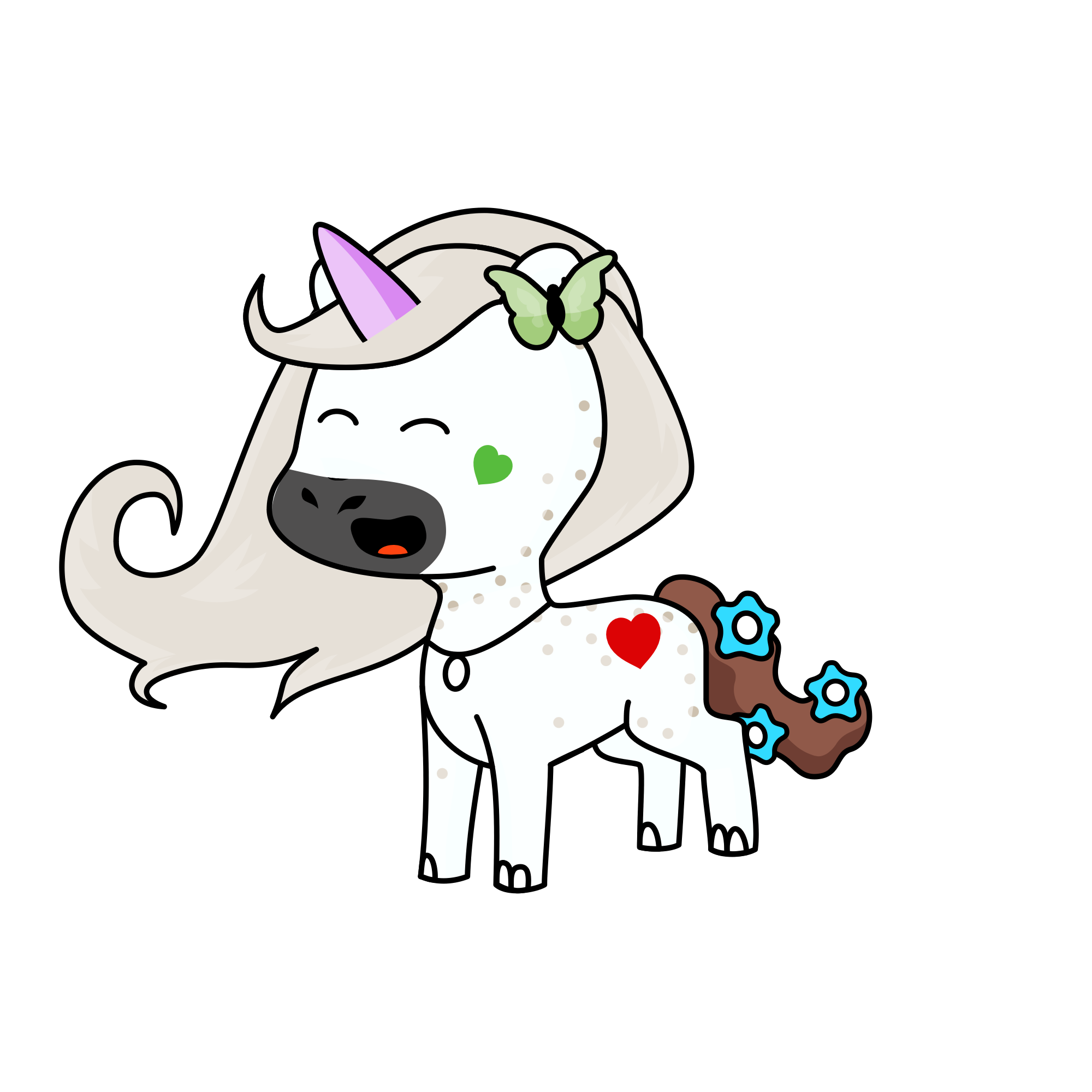 Cloudy, the unicorn
