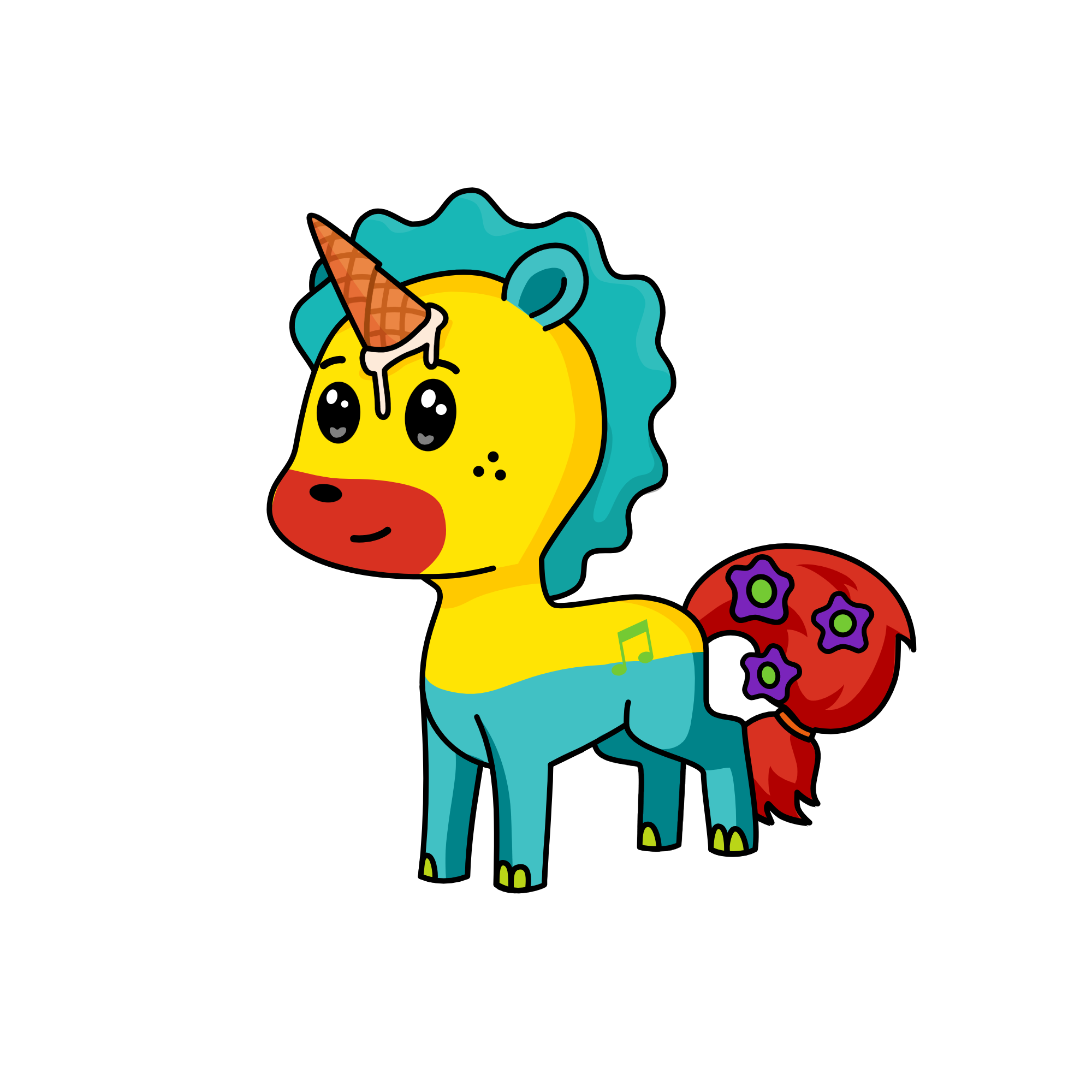 holi, the unicorn