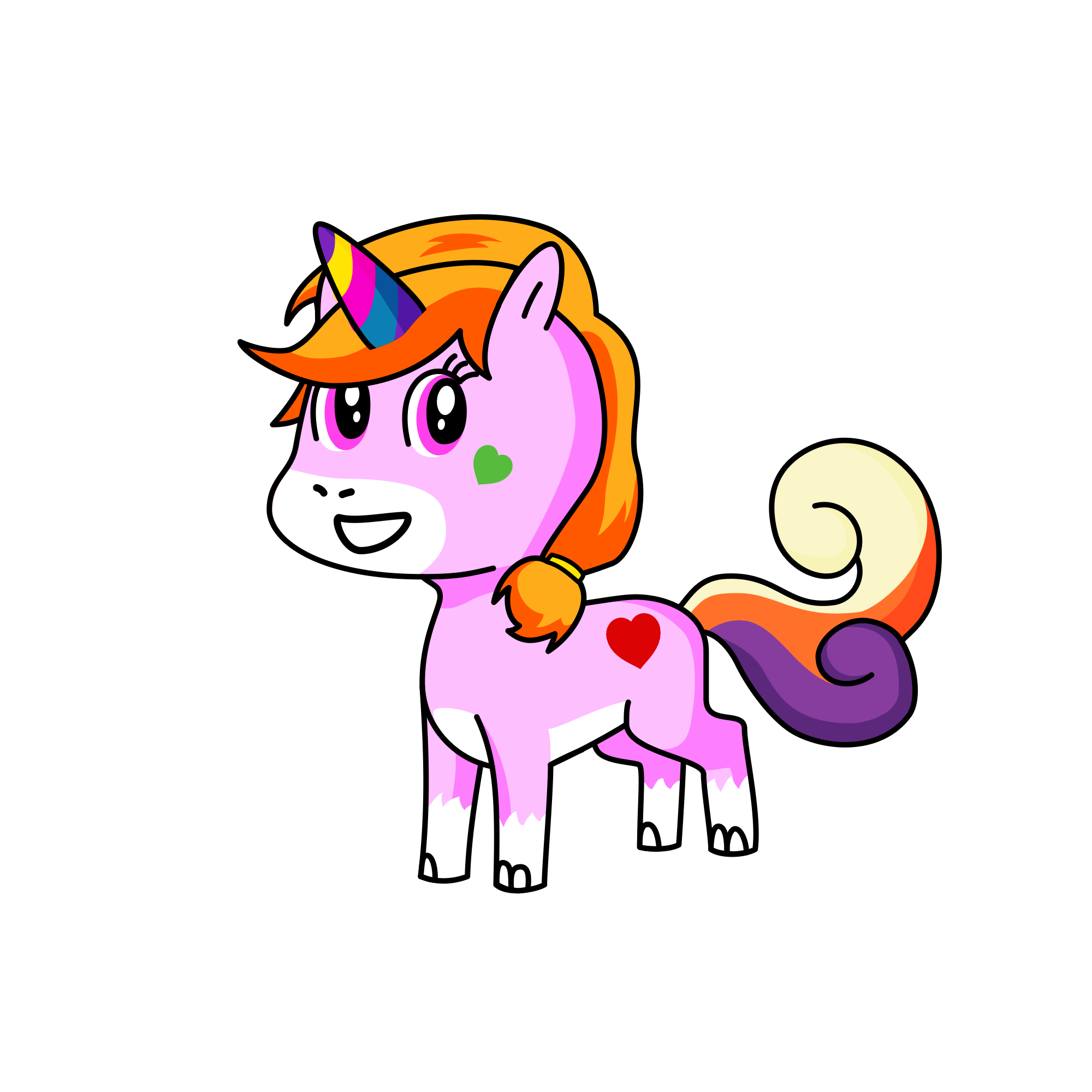 Flower shine, the unicorn