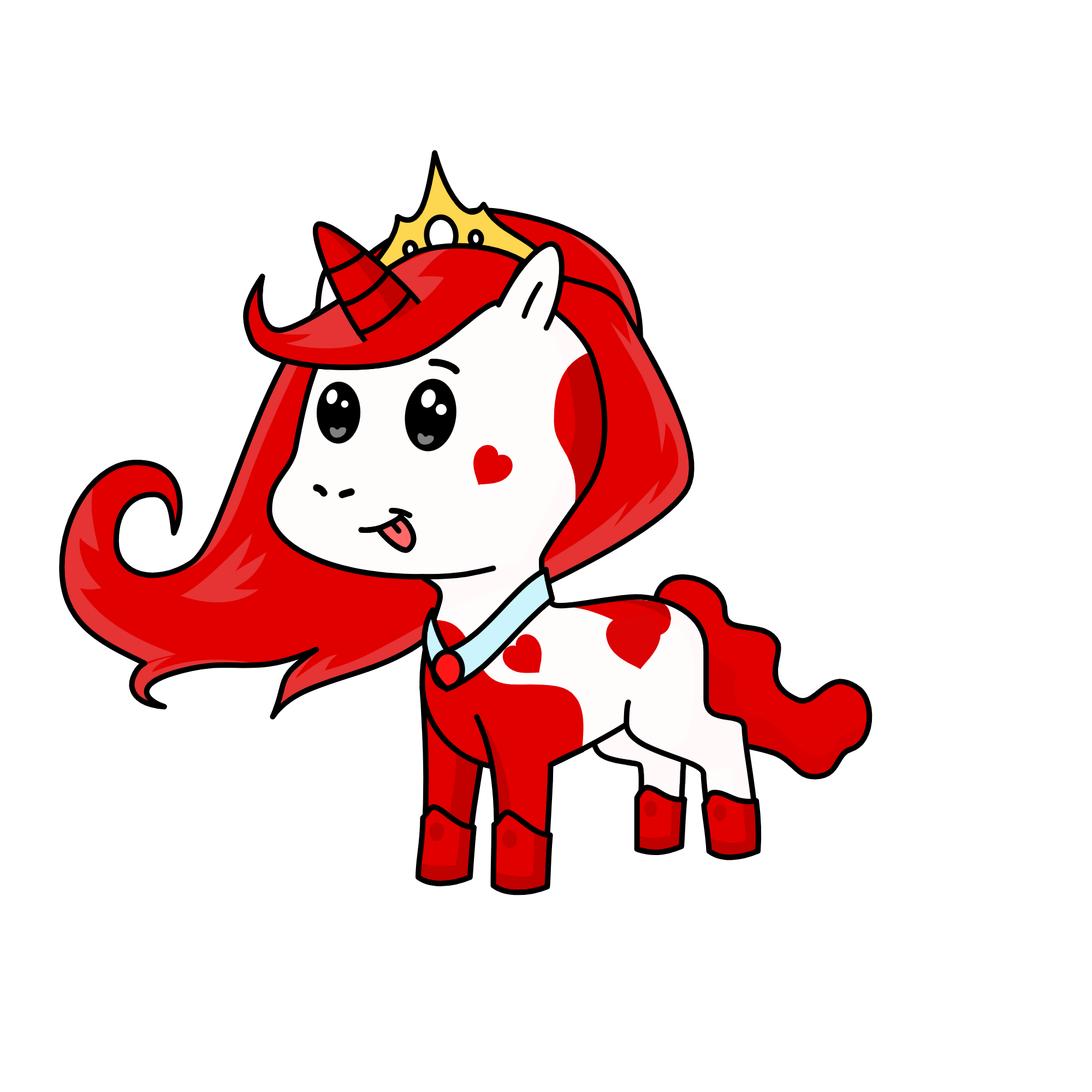Velvet Red, the unicorn