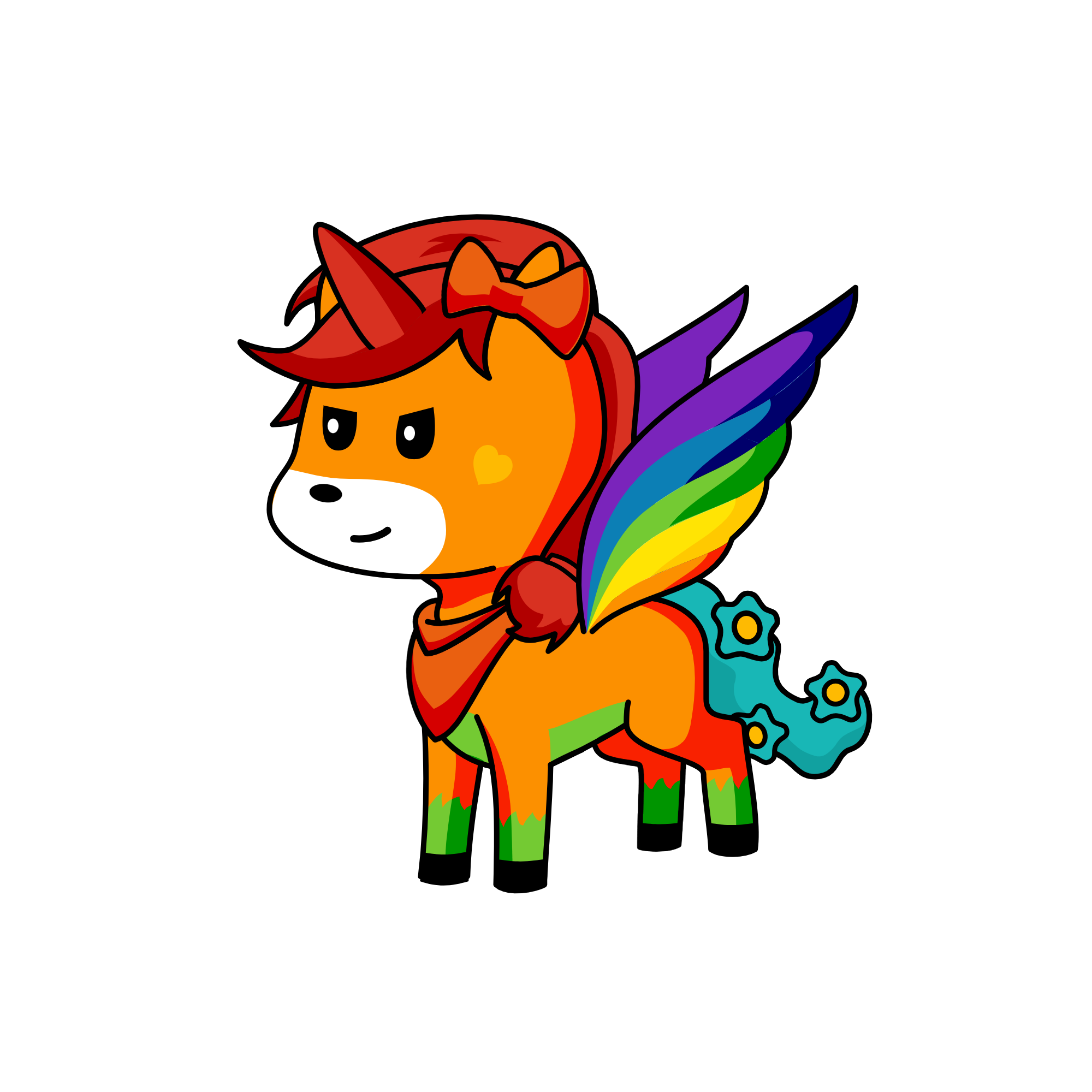 Orange, the unicorn