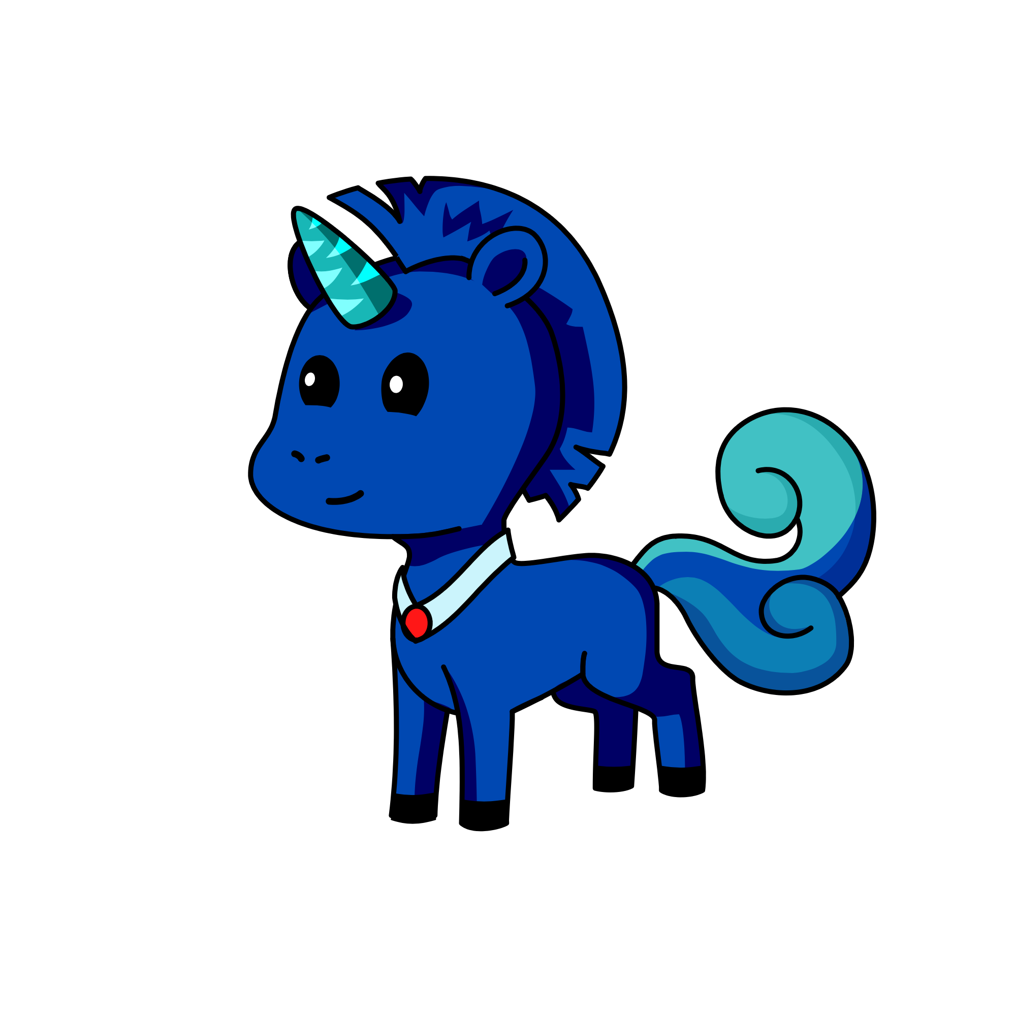 Bluey, the unicorn