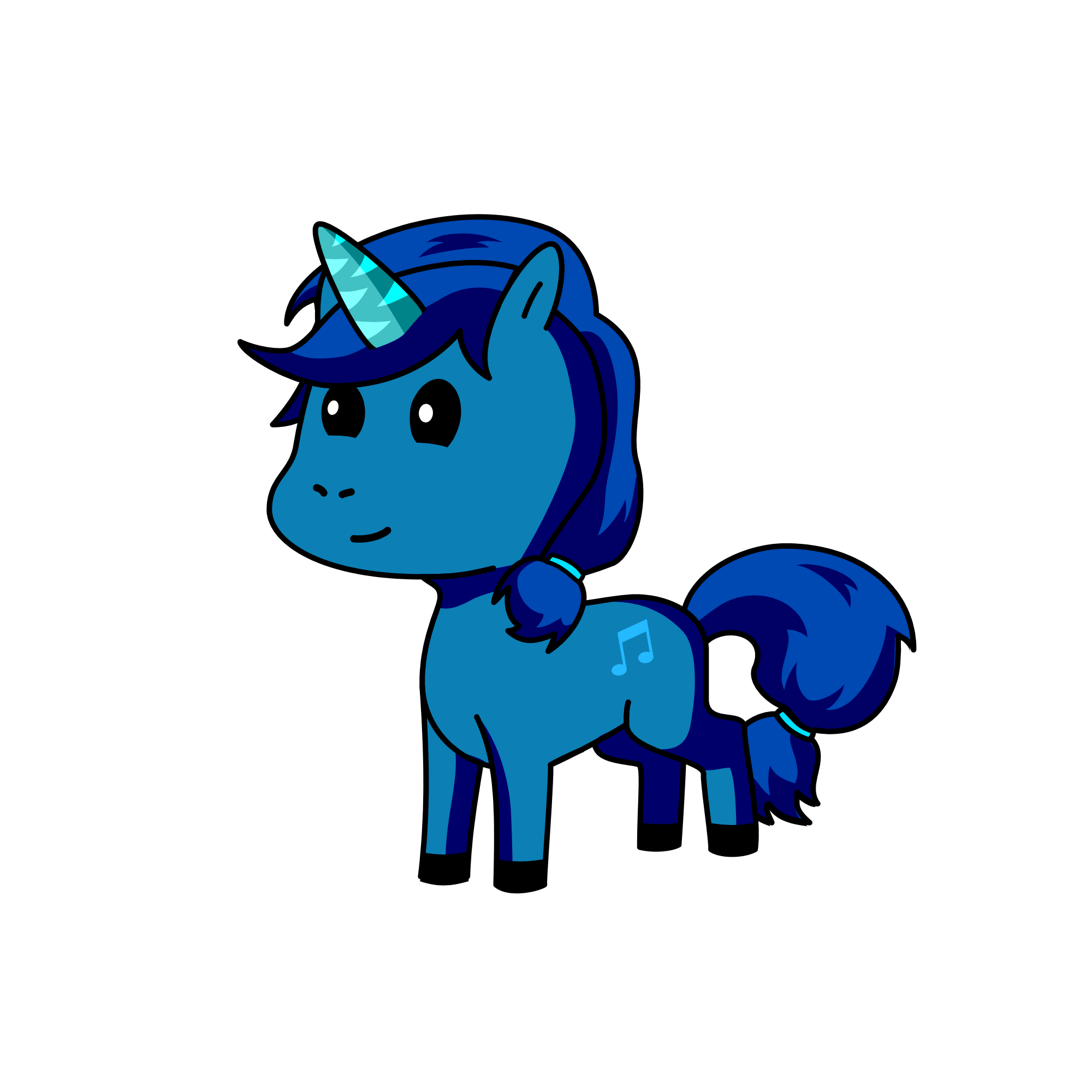 Blueberry, the unicorn