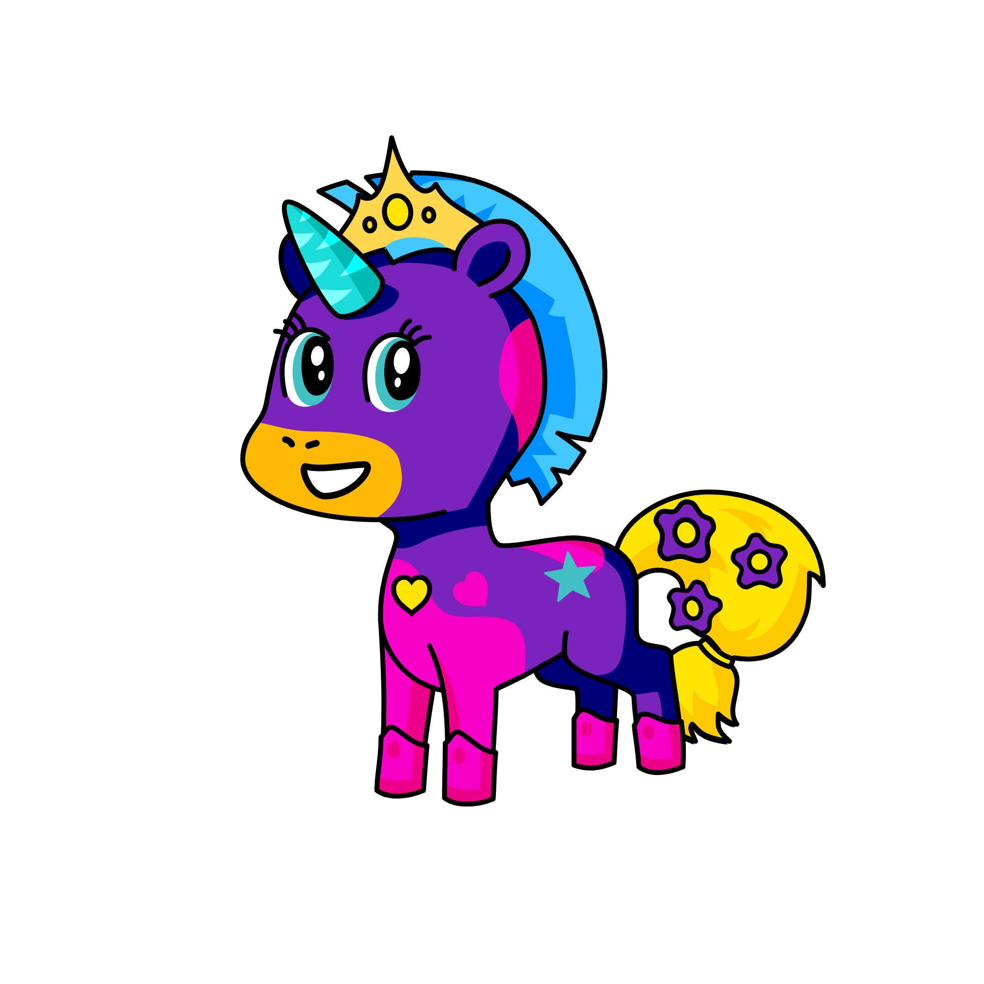 sunset, the unicorn