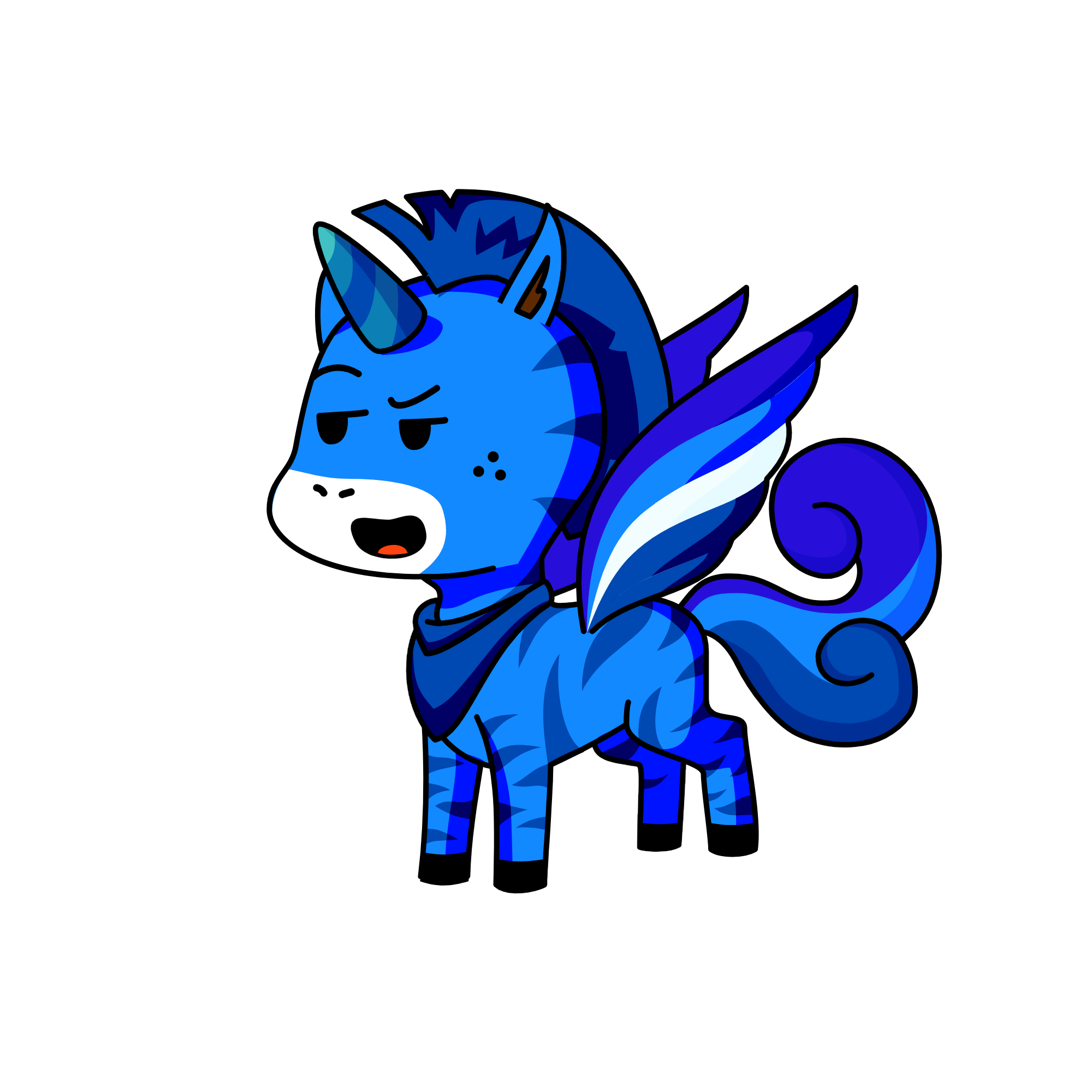 Dodger Blue, the unicorn
