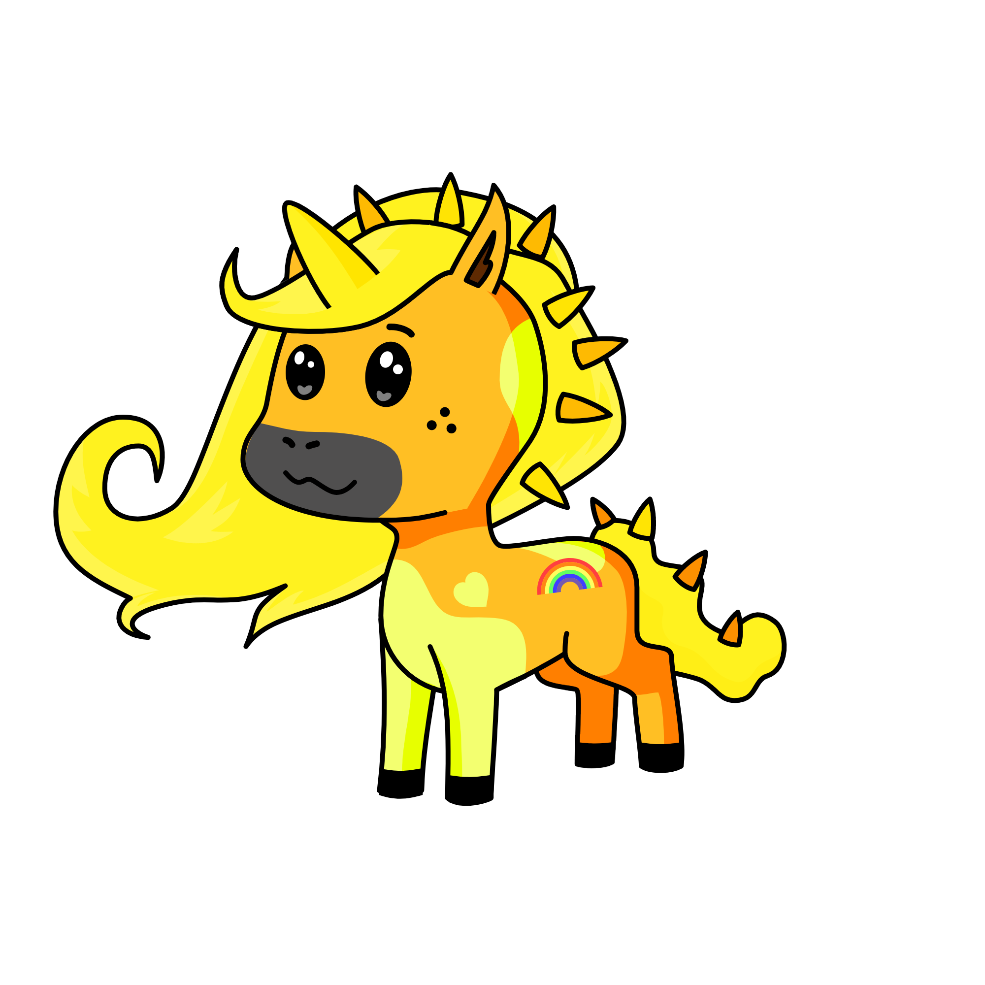 gold, the unicorn