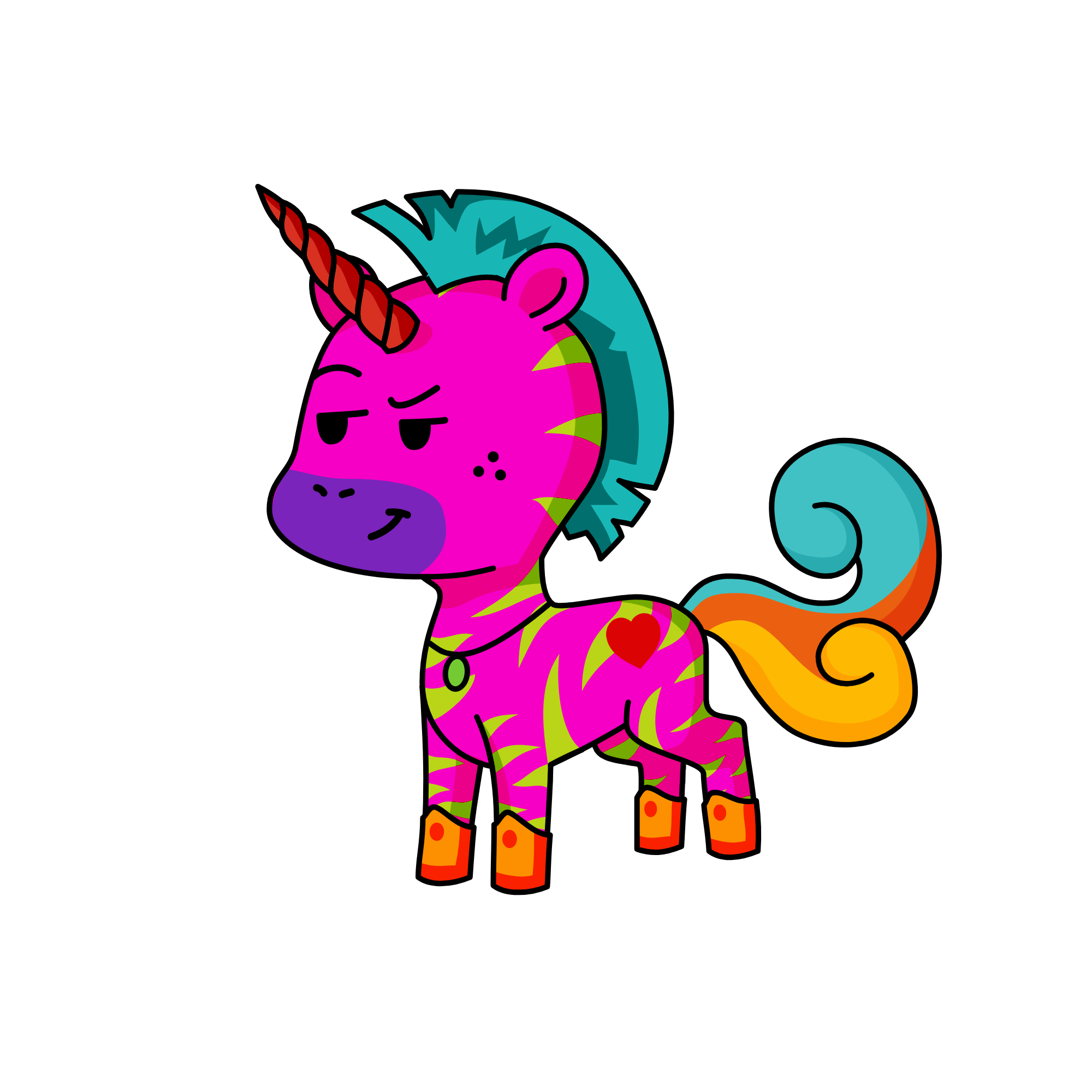 boring boo, the unicorn
