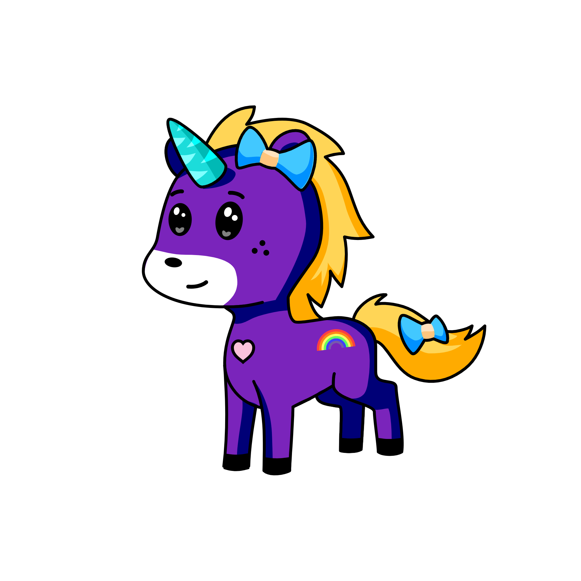 cutey purpely, the unicorn