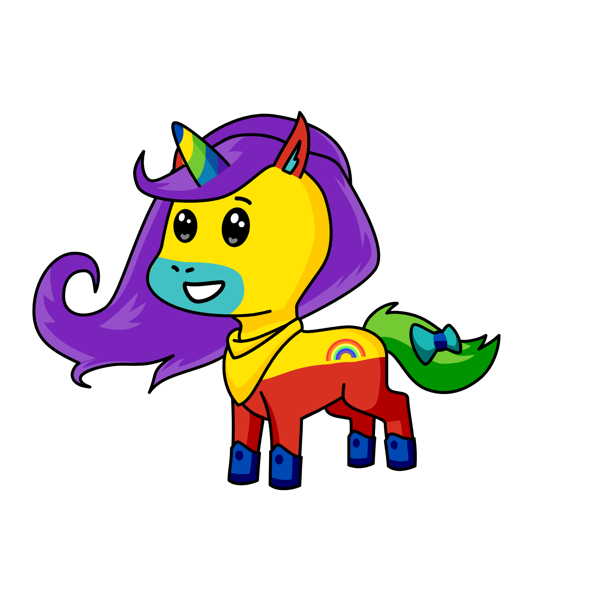 Rainbow, the unicorn