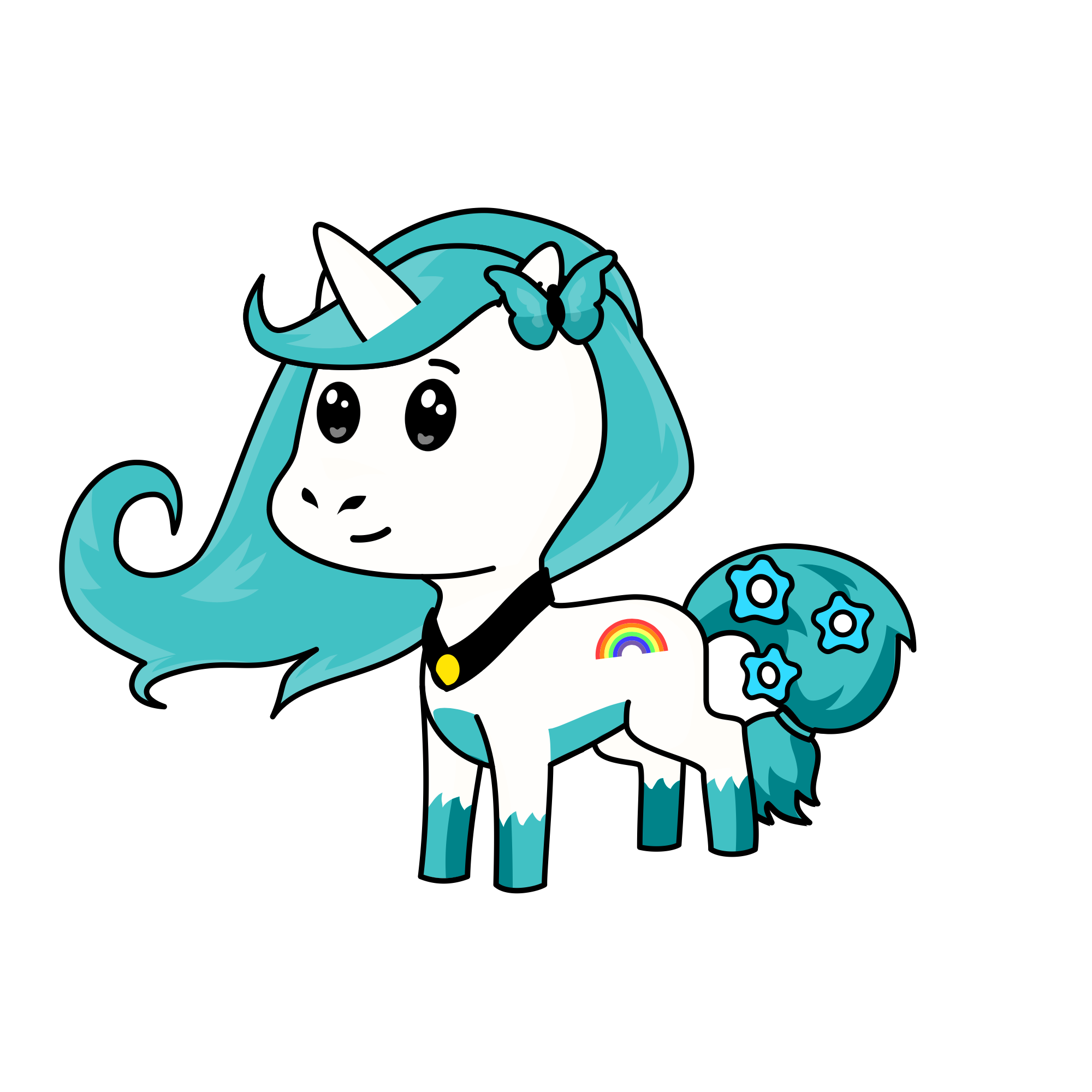 Crafty corn, the unicorn
