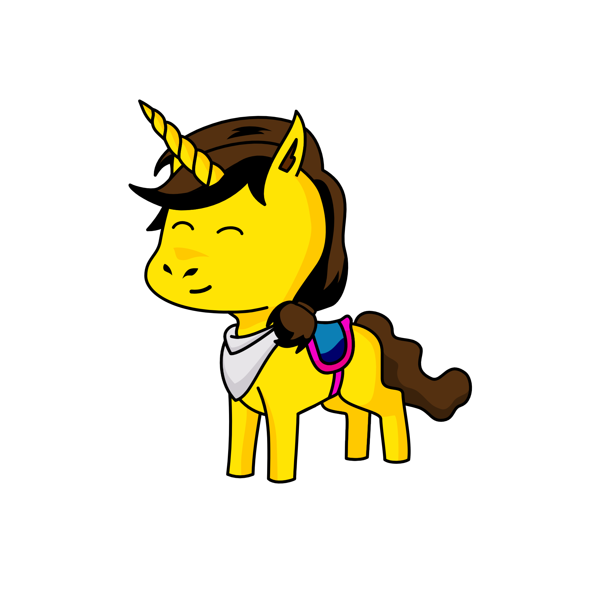 Frisk from undertale, the unicorn