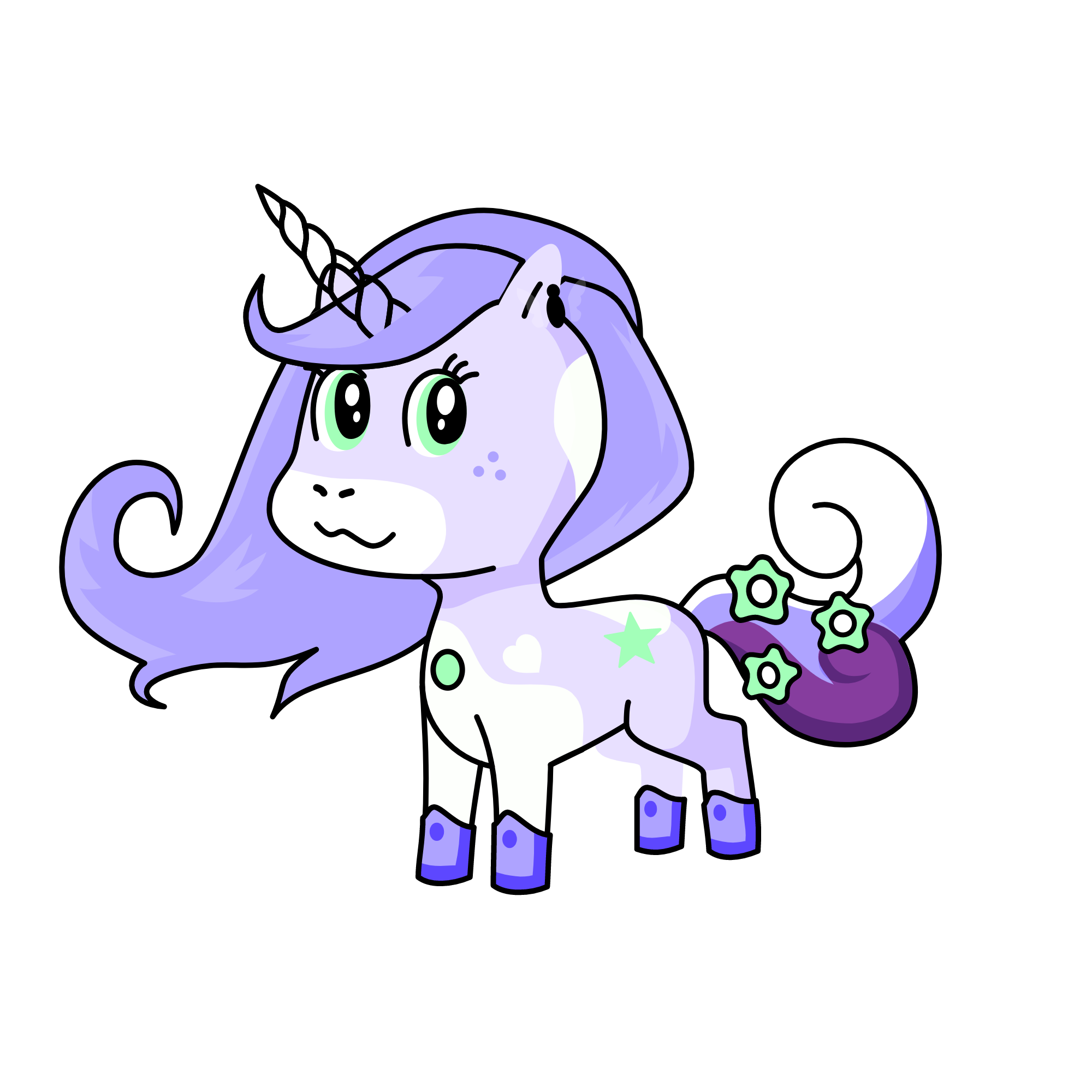 Lilac Swirl, the unicorn