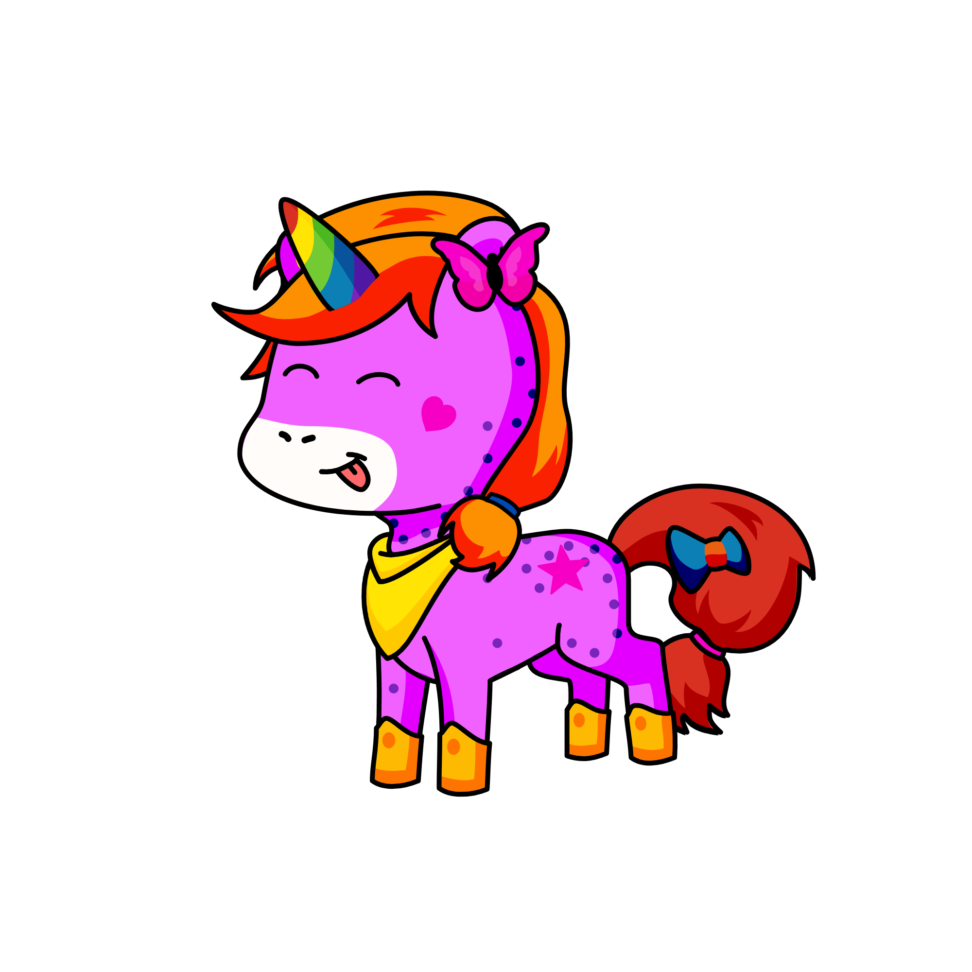 Rainbow, the unicorn