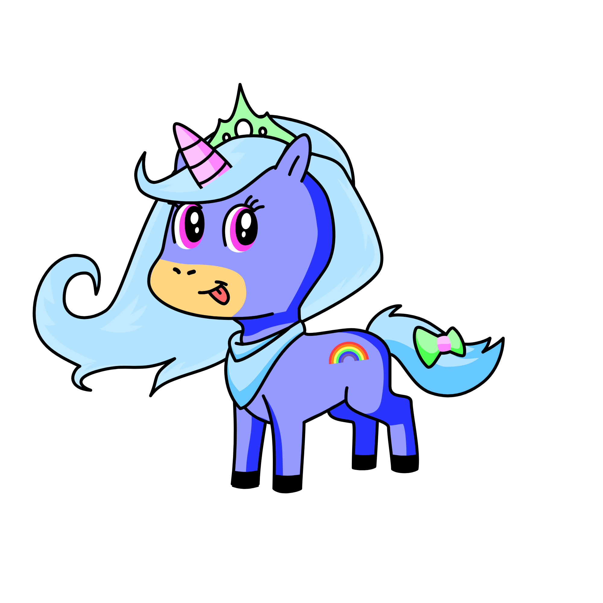 Señor Azulito, the unicorn
