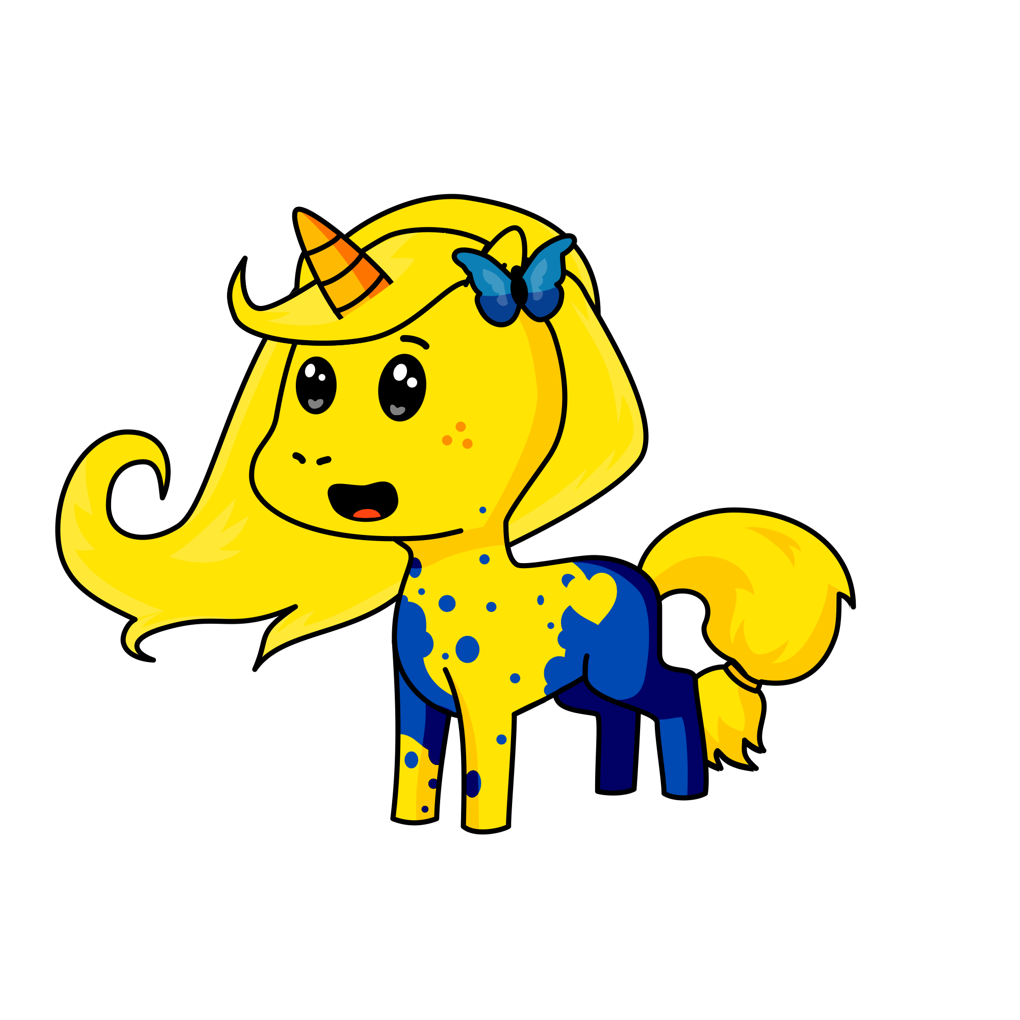 X, the unicorn