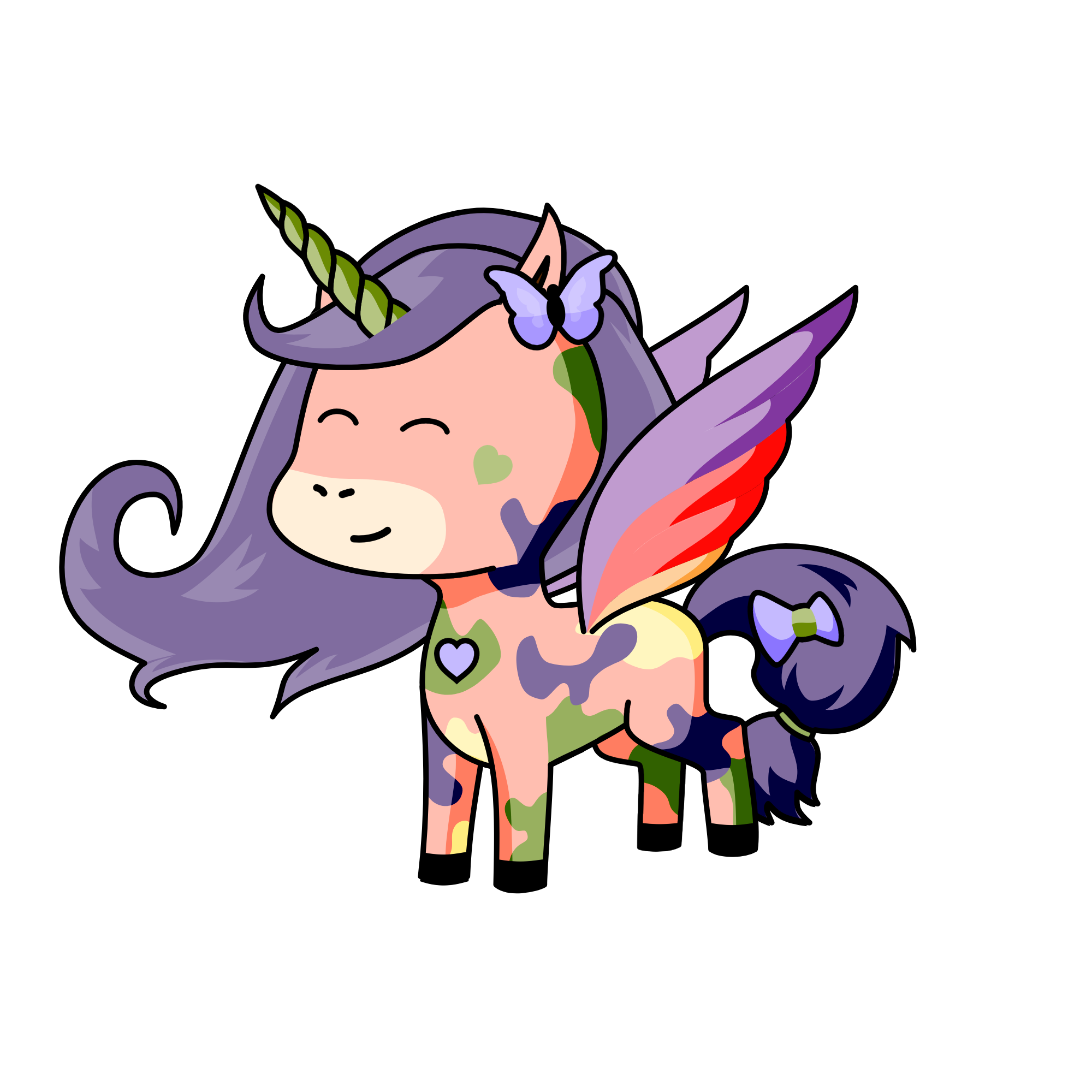 Violet dawn, the unicorn