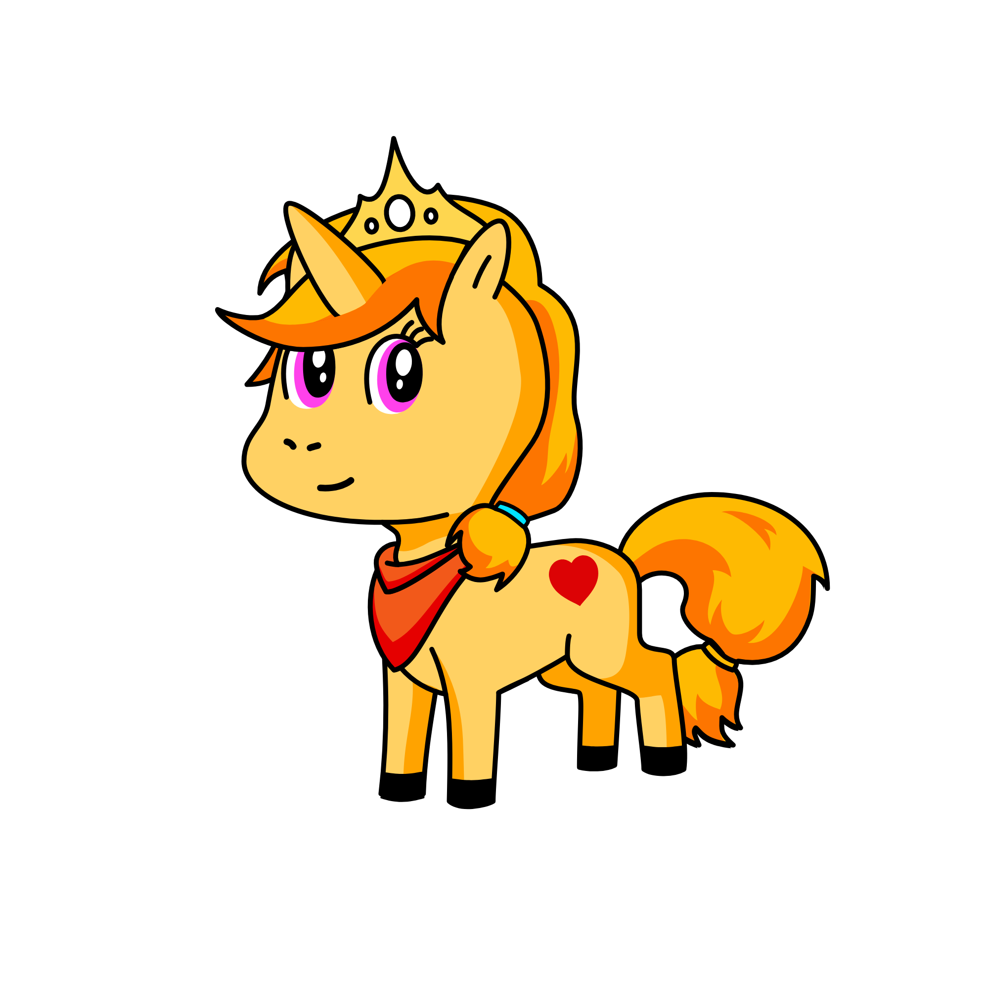 Orange, the unicorn