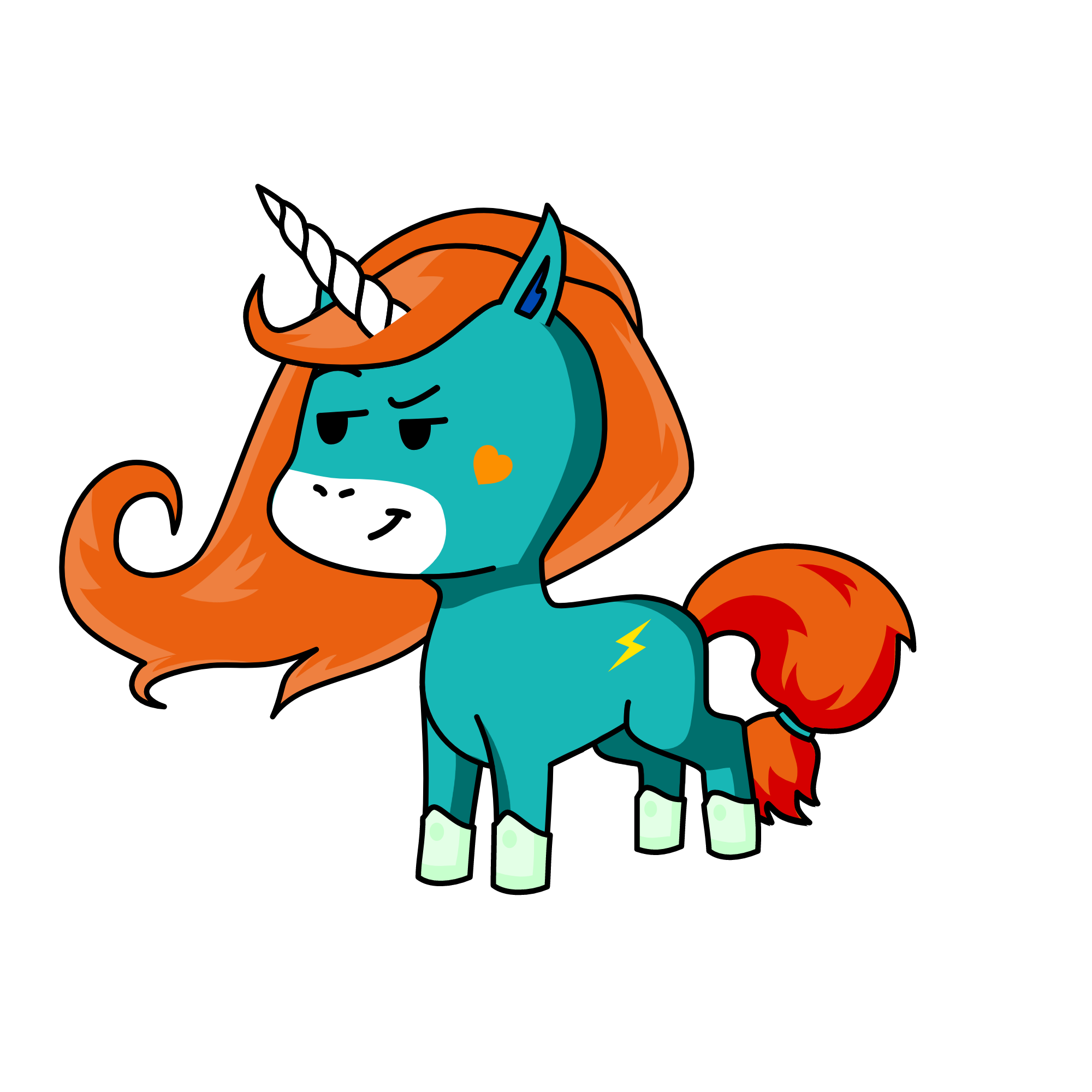 Flame, the unicorn