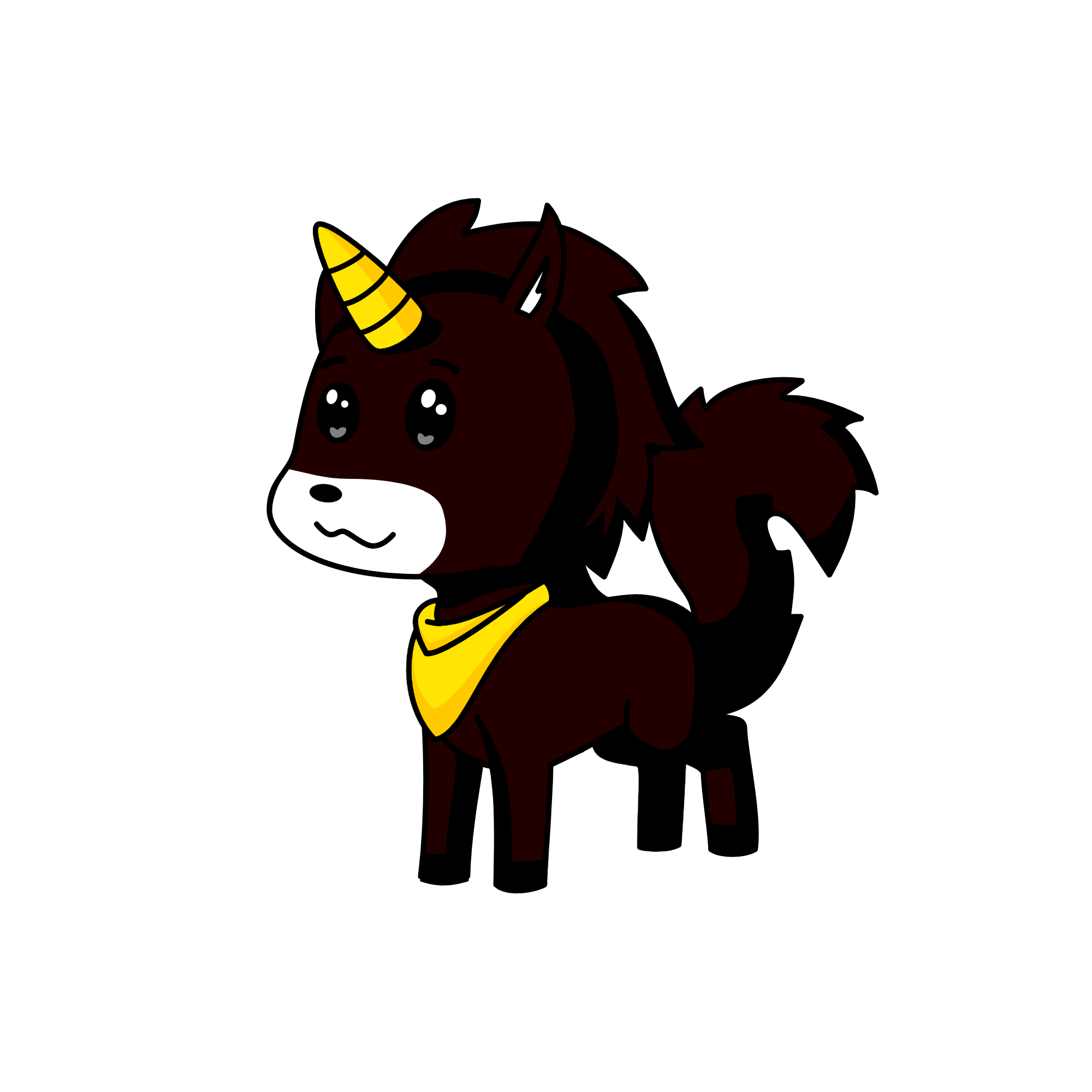 chococat a corn, the unicorn
