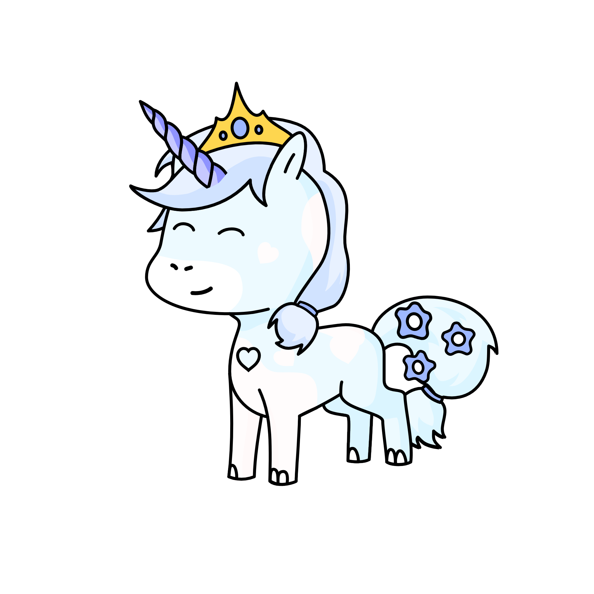 blue, the unicorn