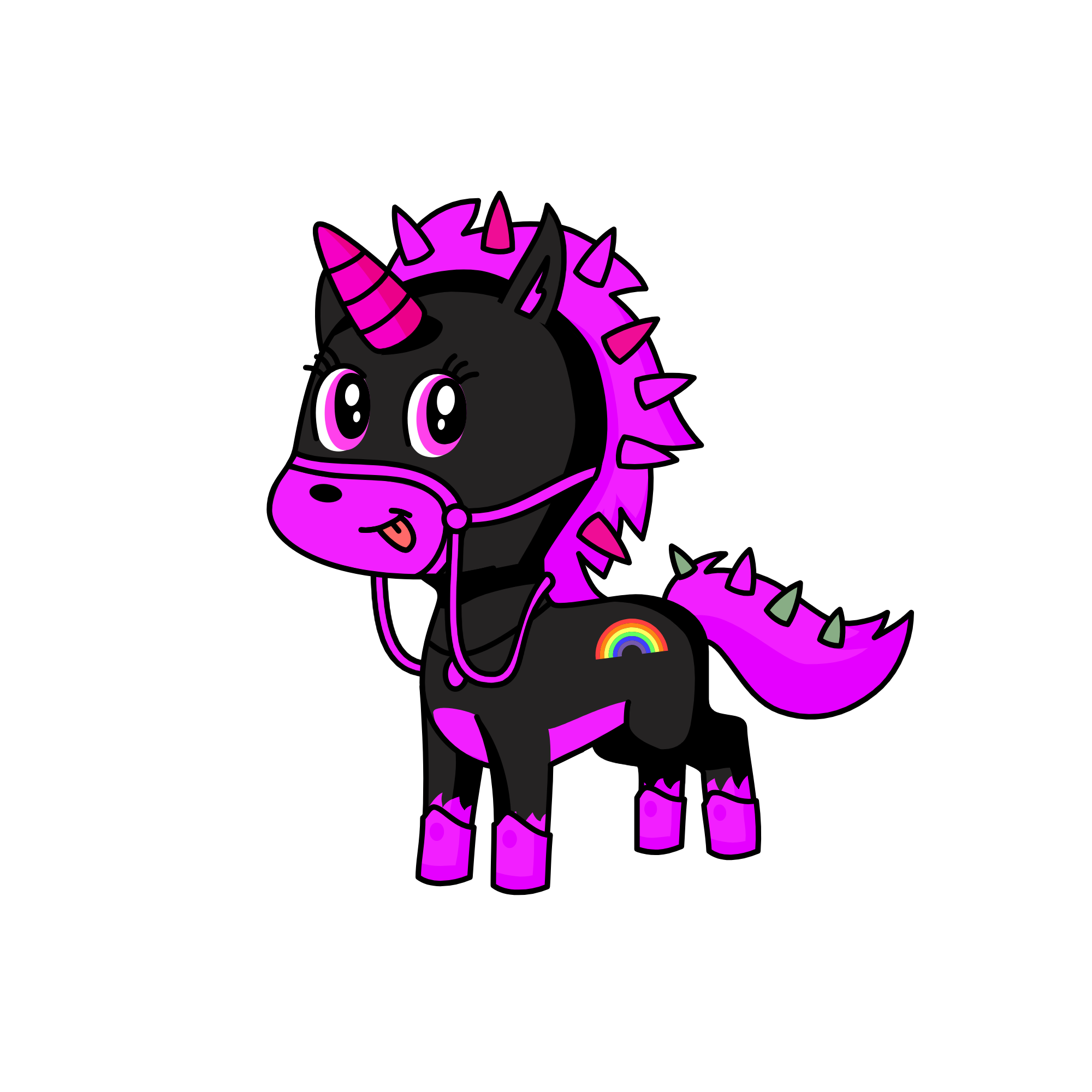 black, the unicorn