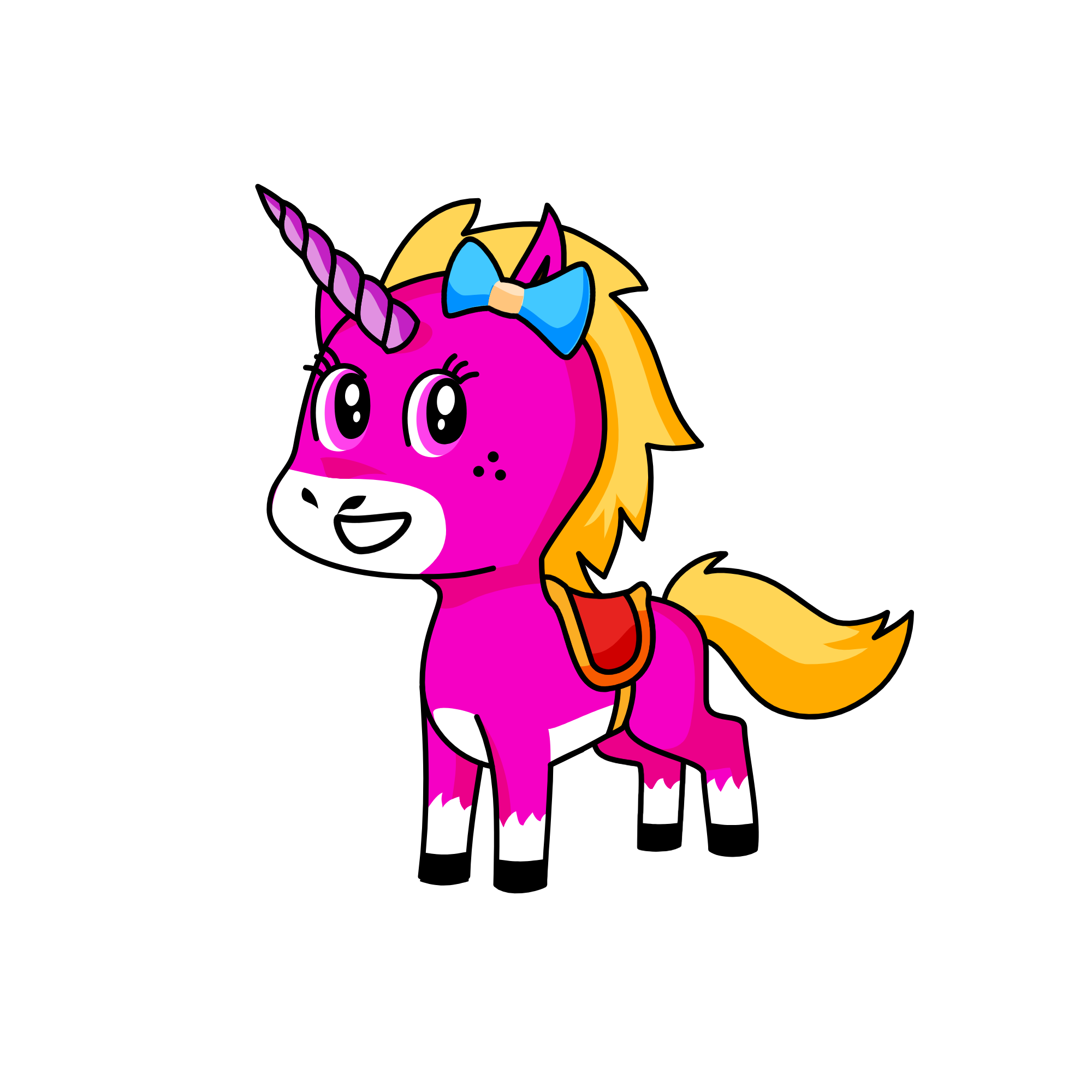 night pink, the unicorn