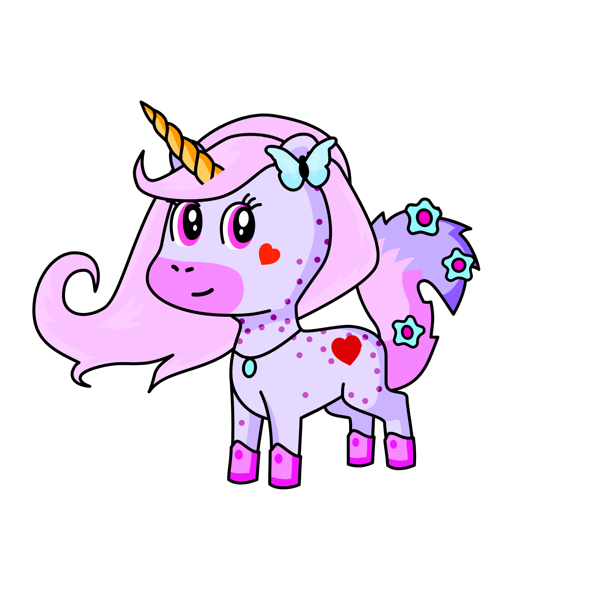 Snowy Dawn, the unicorn