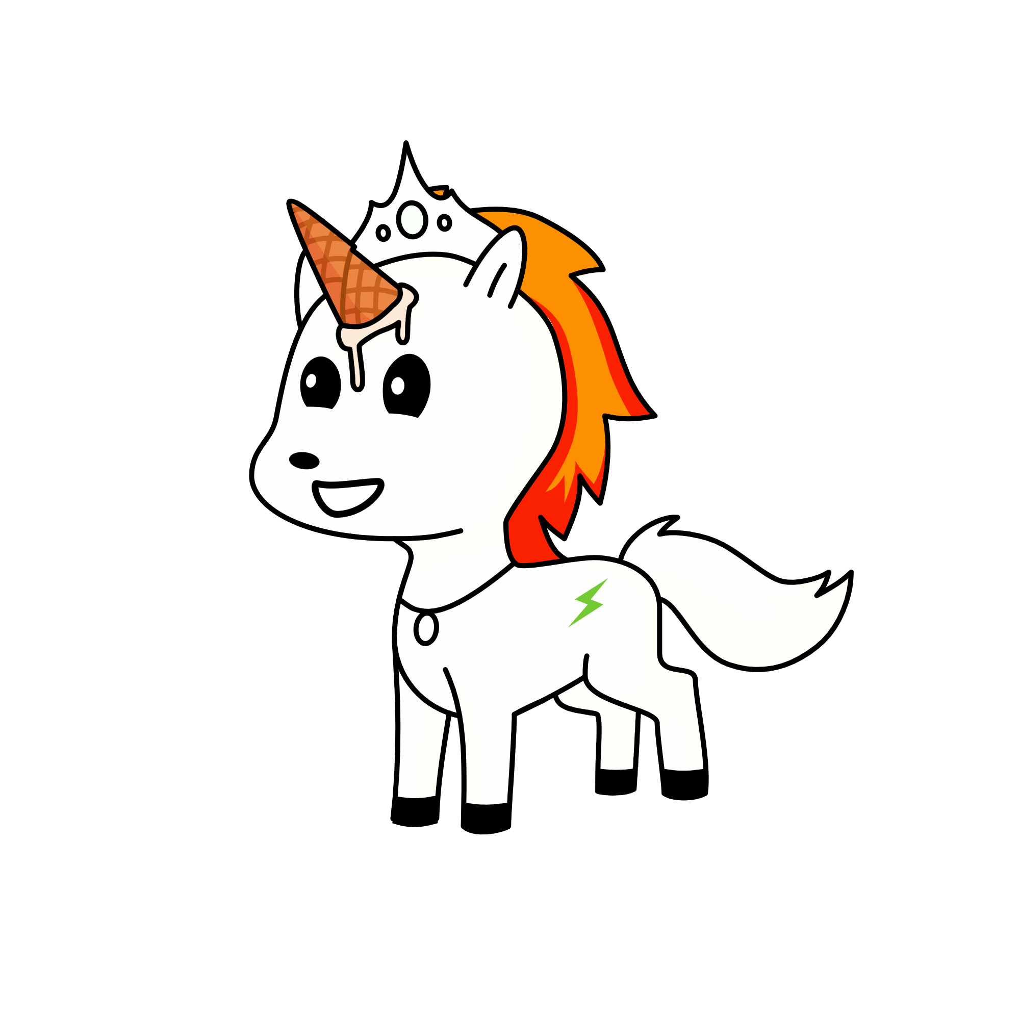 The white witch, queen of Narnia, the unicorn