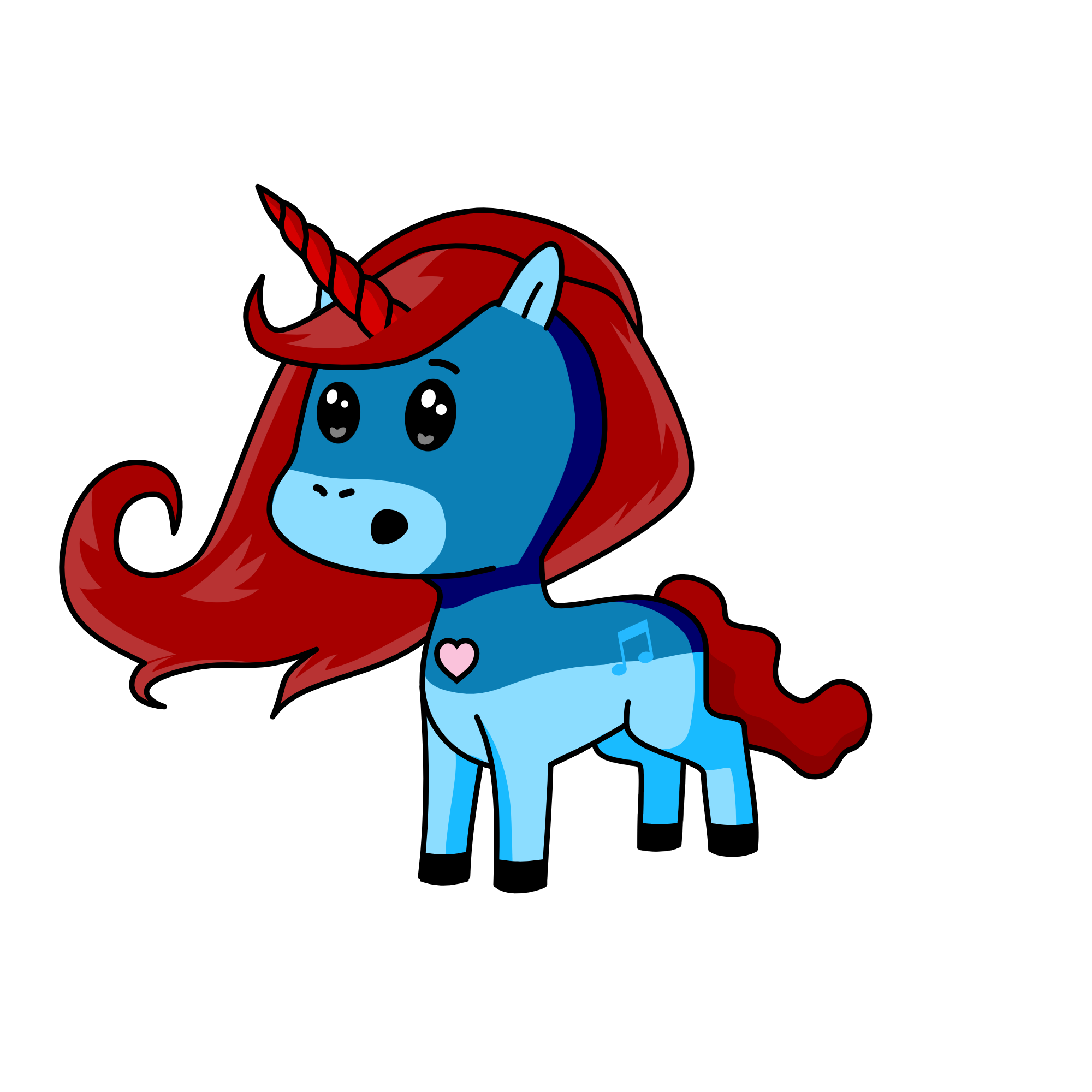 sad unicorn..., the unicorn