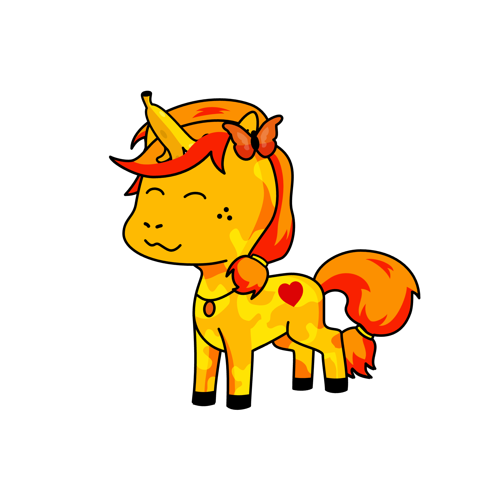 Banana Butterfly, the unicorn