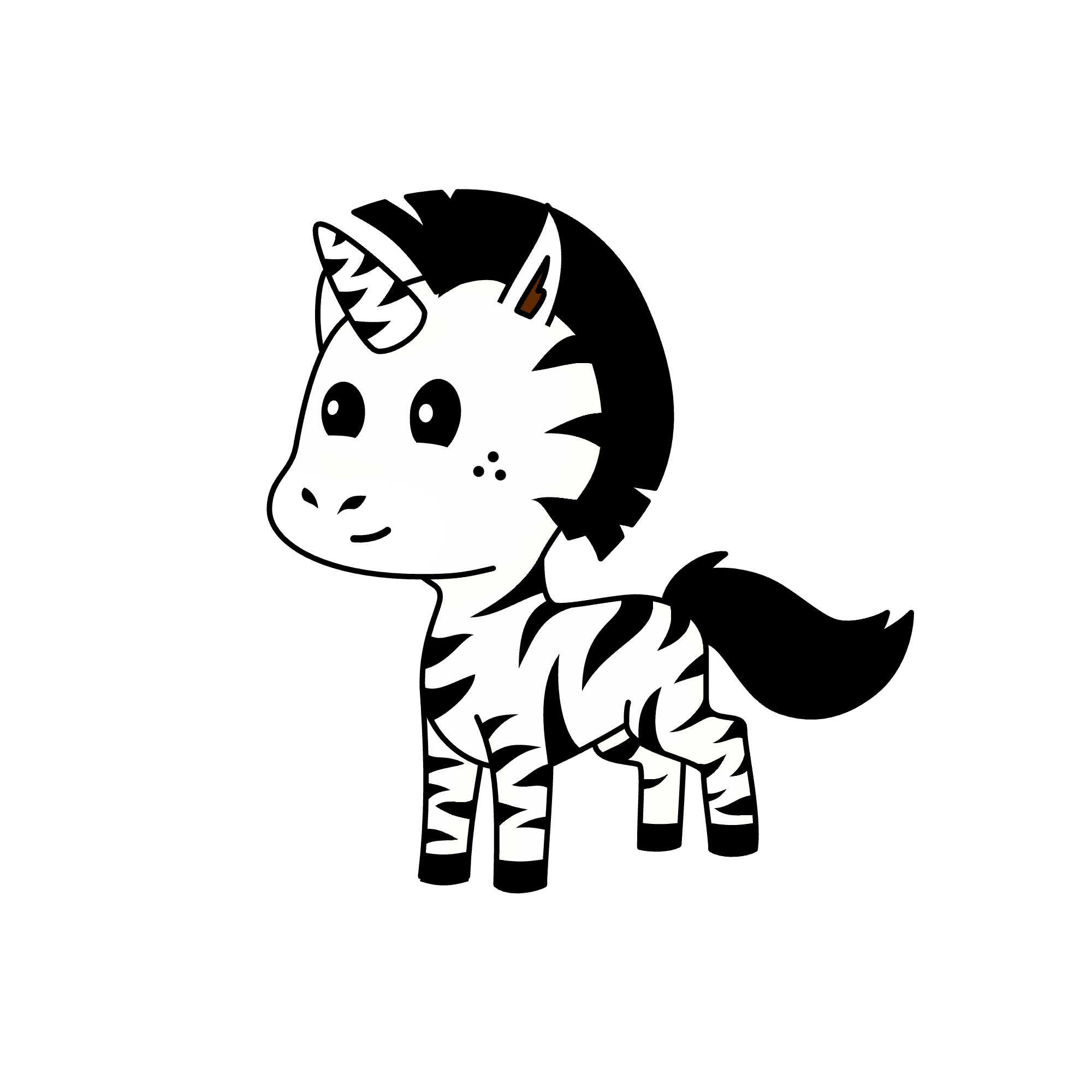 Zeze the Zebra, the unicorn
