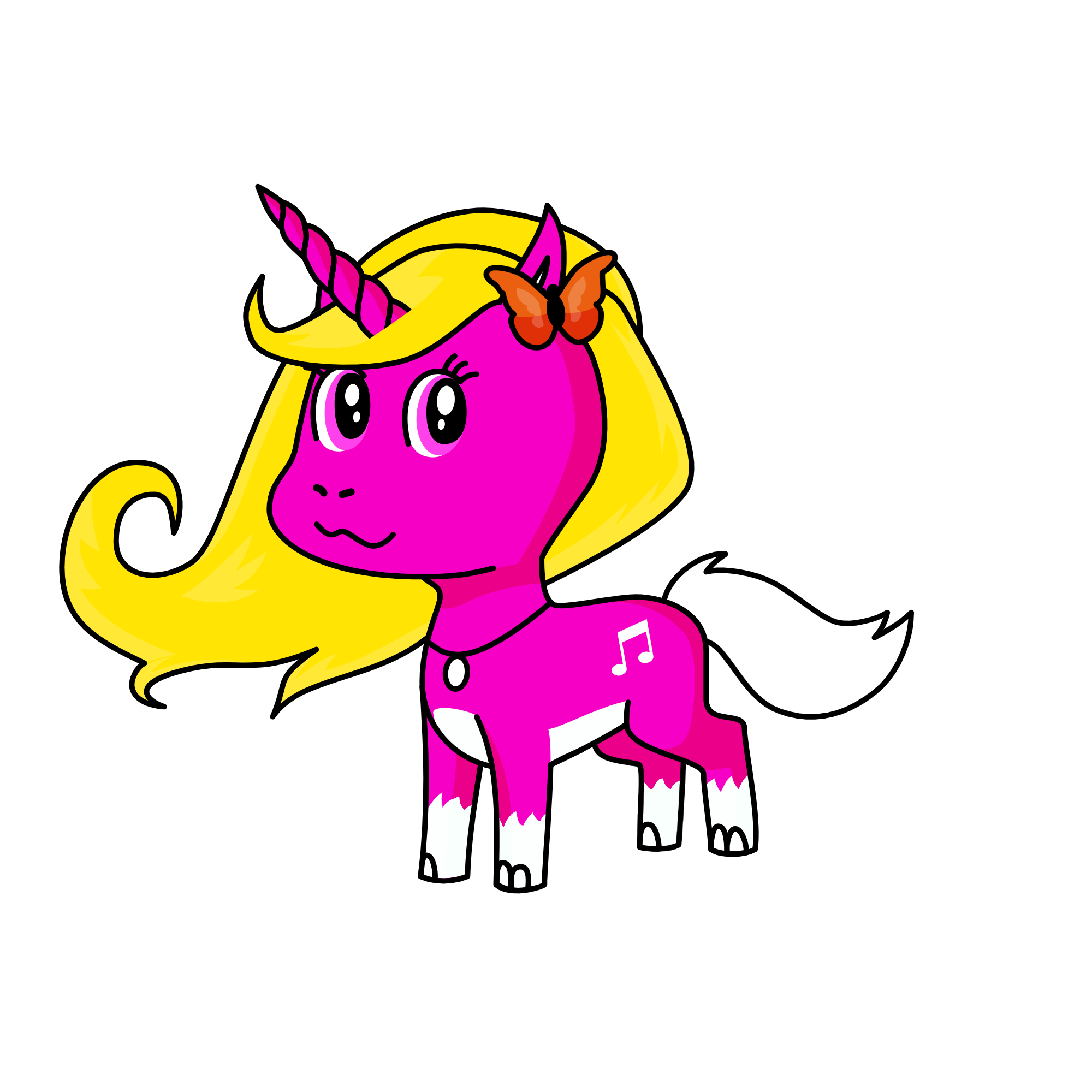 preppy demure pony, the unicorn