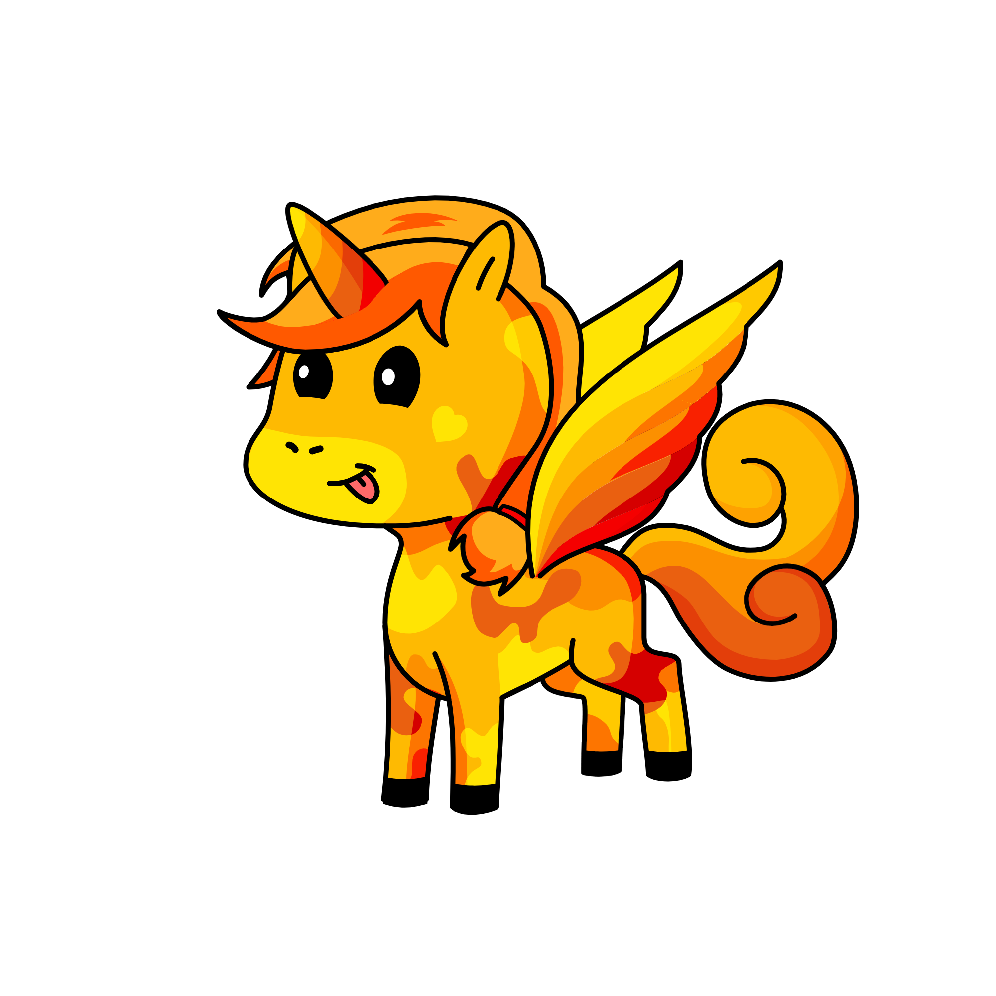 Sunset, the unicorn