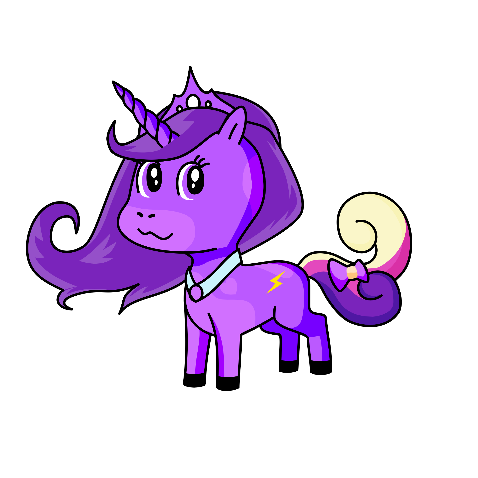 Princess Violet, the unicorn