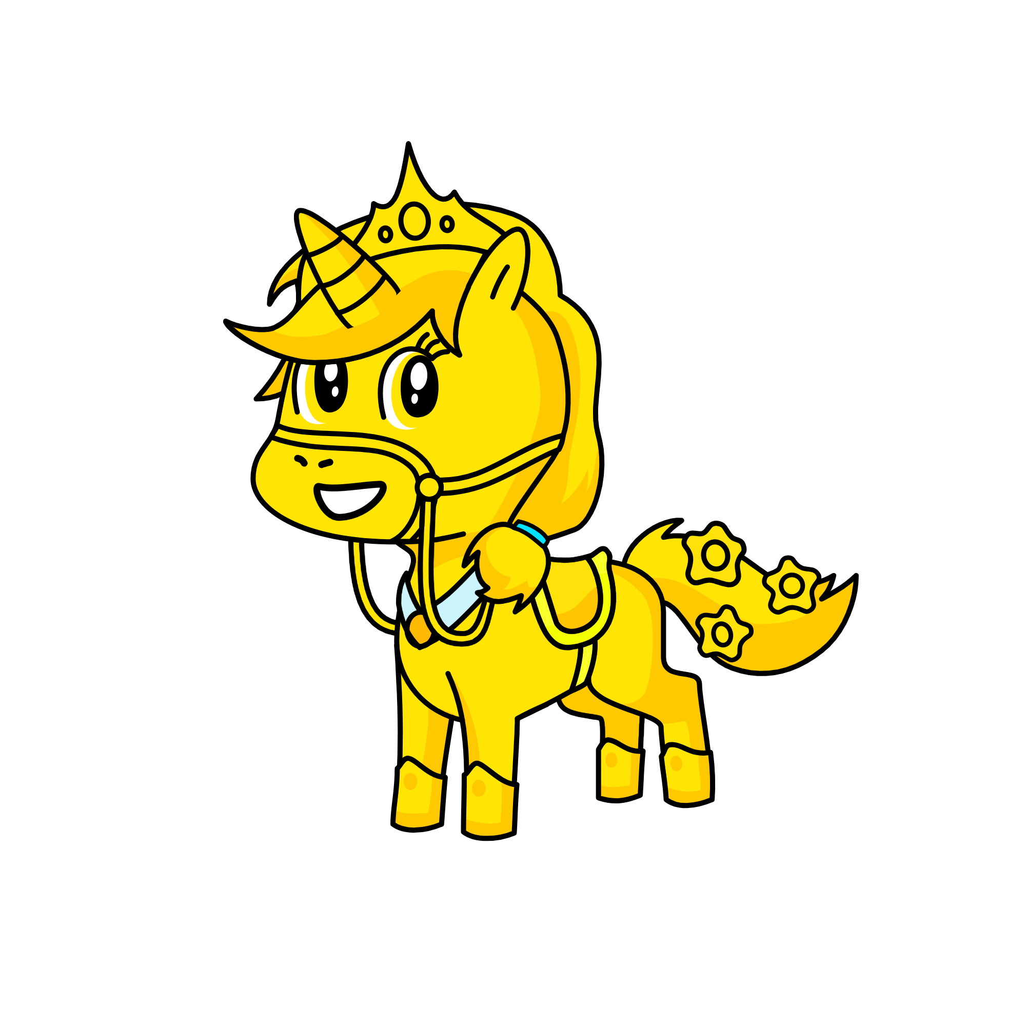 gold, the unicorn